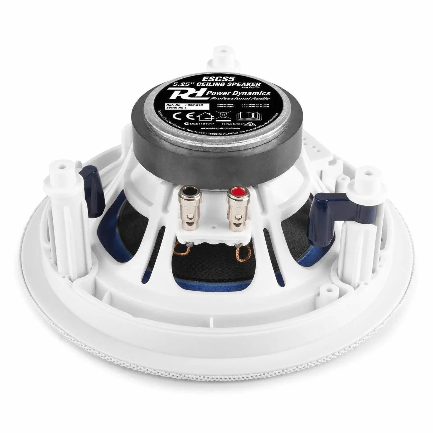 Power Dynamics ESCS5 Conjunto Altavoces de Techo de bajo Perfil 5,25”