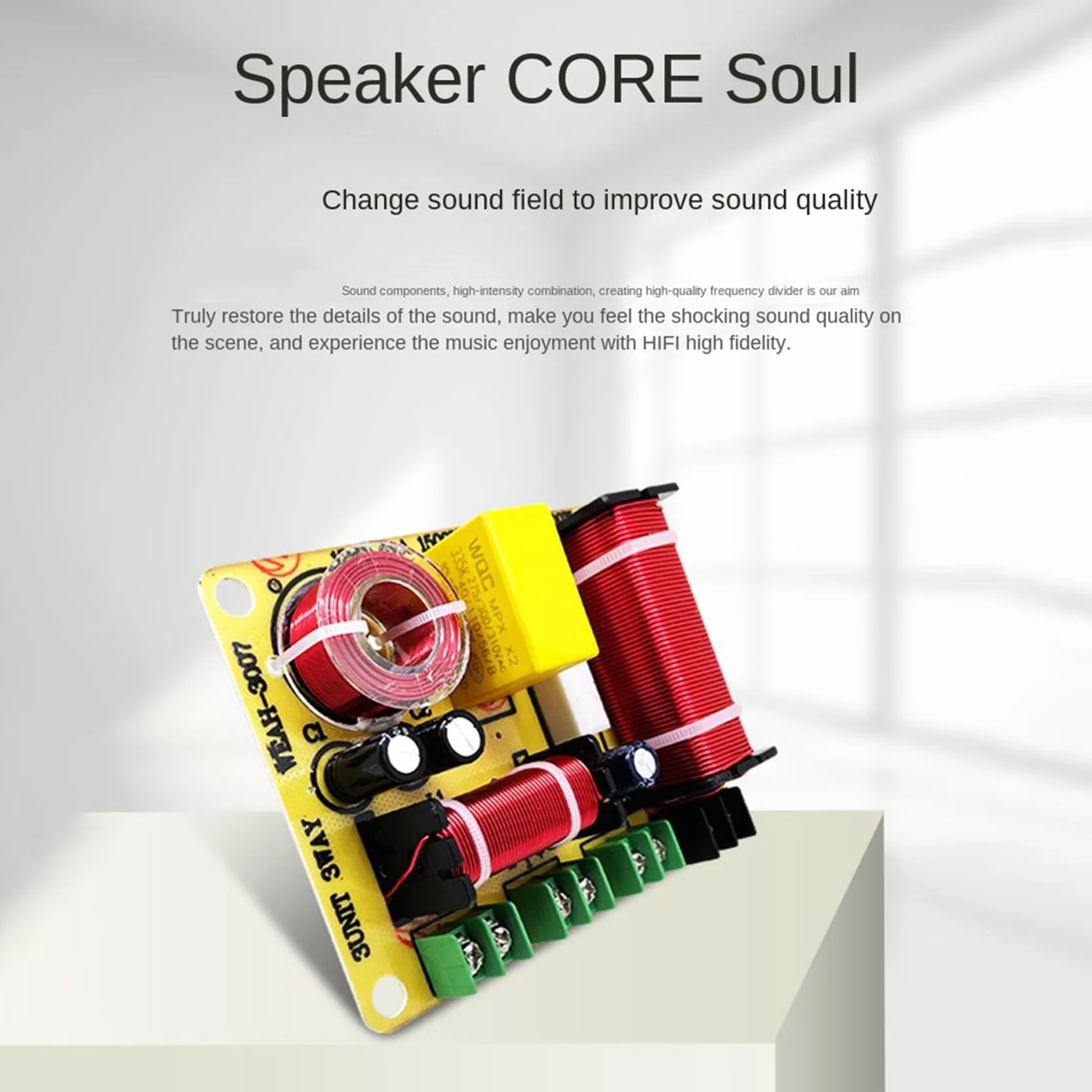 Divisor de Frecuencia de Altavoz de 3 Vías 300W HiFi Crossover Filter para Modificación de Altavoces DIY