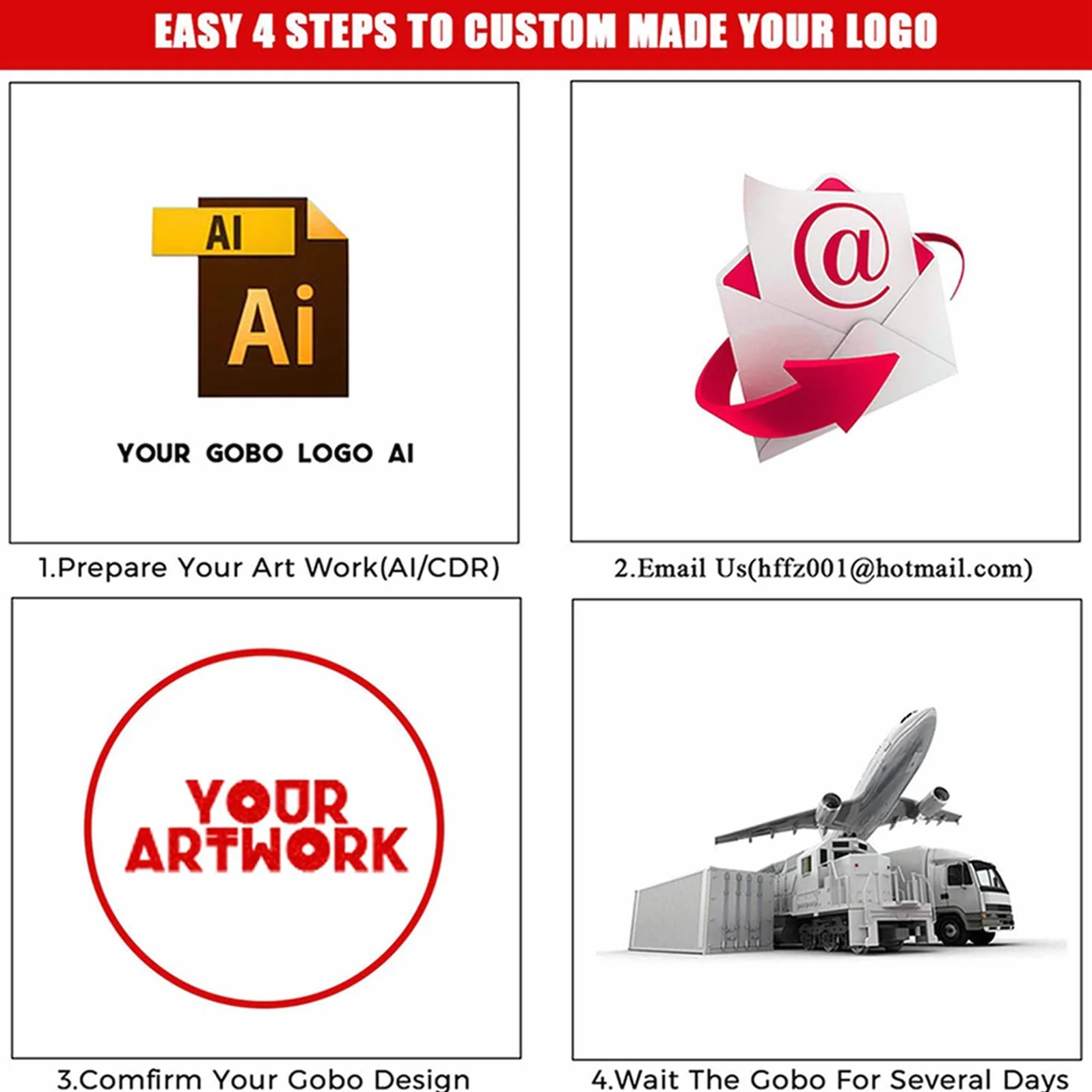 100W LED GOBO Logo Proyector Rotor Tabla Manual Zoom Control Remoto Custom GOBO Company Store Tienda Publicidad Signo,Negro,Outdoor