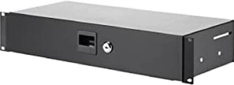 Adam Hall 19" Parts 87402 S - Cajón de rack de 2 U de altura, acero, con 200 mm de profundidad