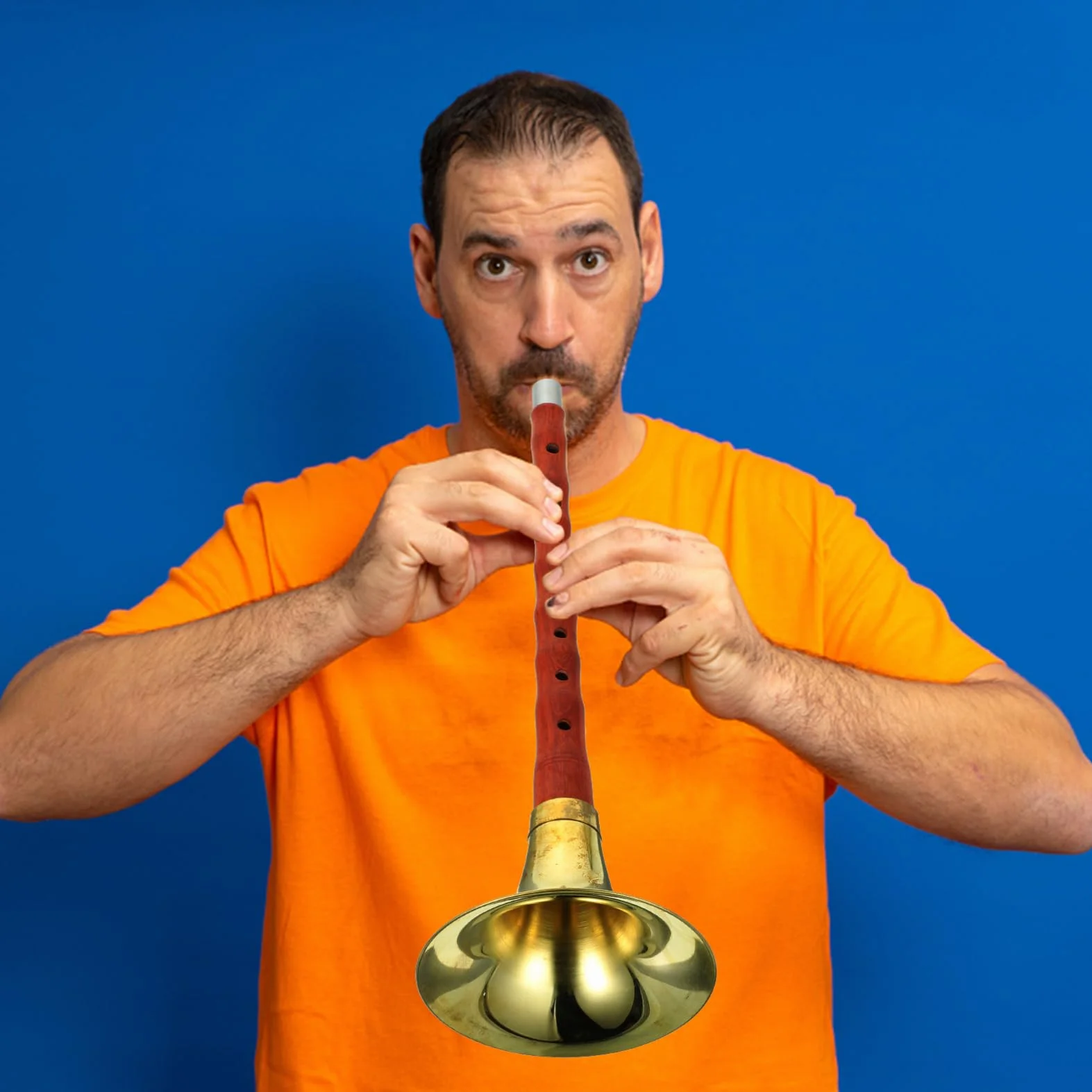 Instrumento Tradicional Suona Profesional Chino de Metal Fácil de Operar y Ligero para Principiantes y Profesionales Llave D y 1 Set Color Aleatorio