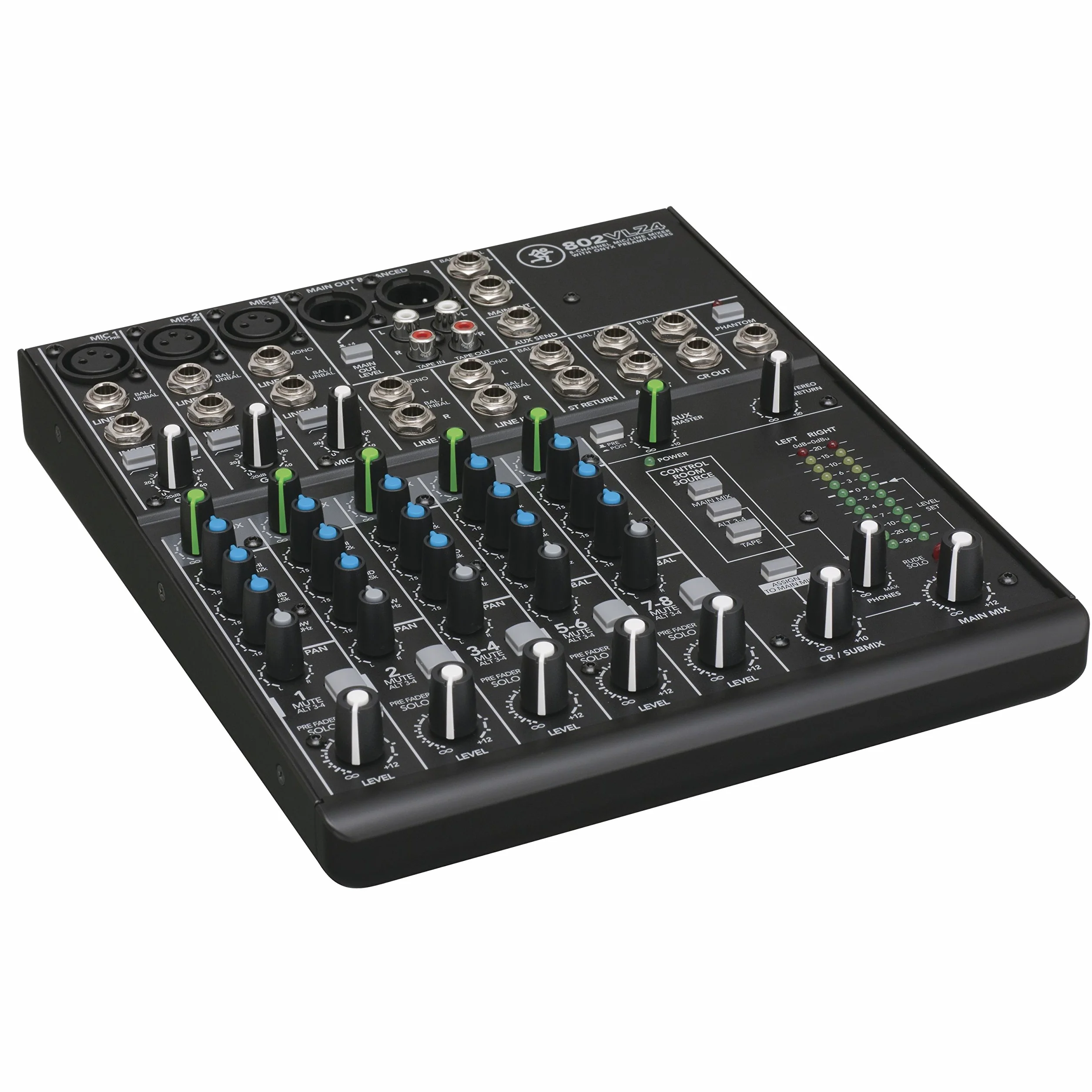 MACKIE 802VLZ4 mezclador analógico compacto de 8 canales con los legendarios previos de micro Onyx