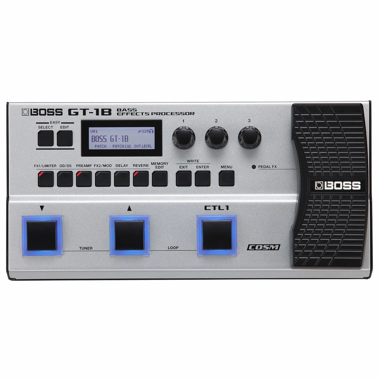 Boss GT-1B - Dispositivo móvil de efectos múltiples para bajos y cable jack keepdrum