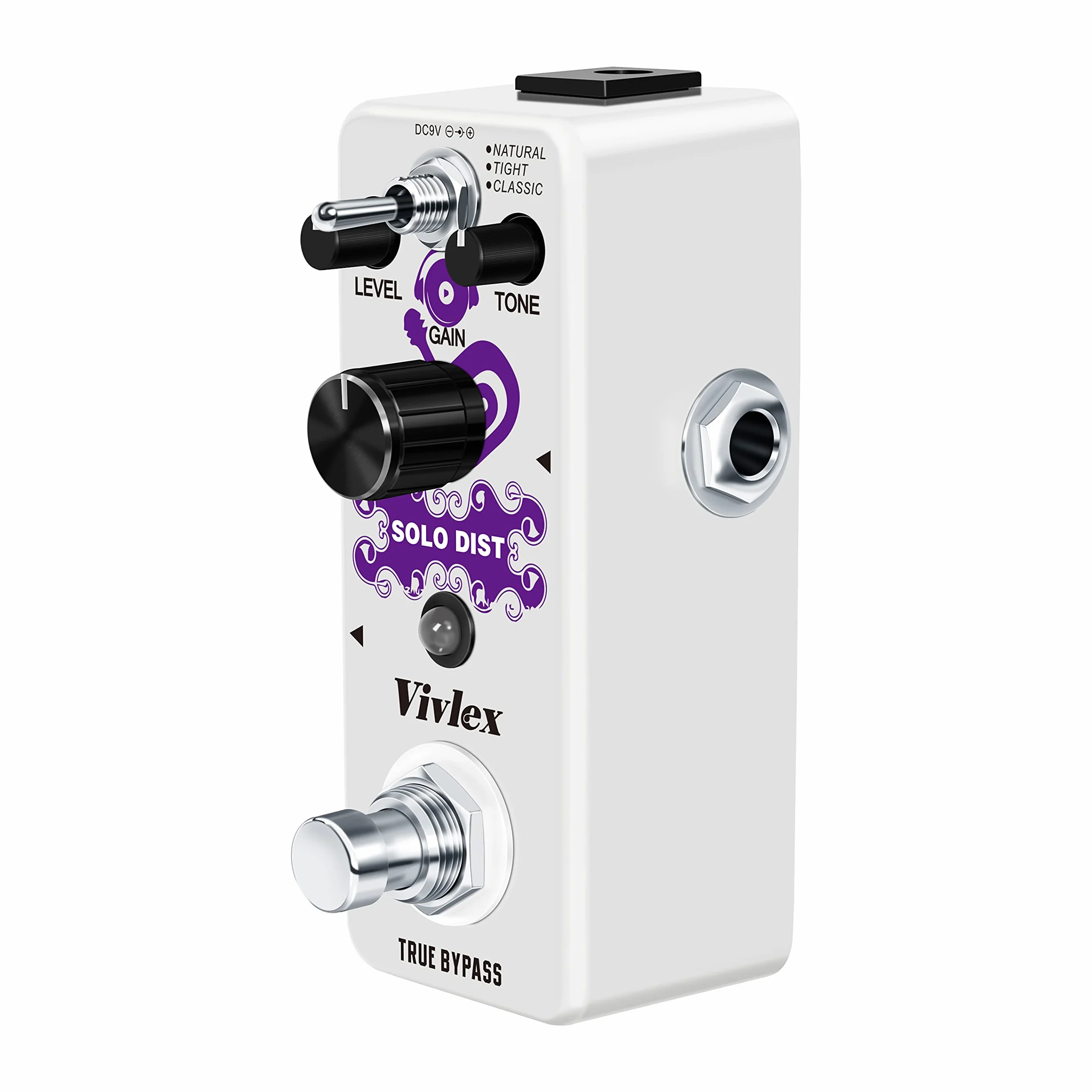 Distortions Pedal de efectos de guitarra de alta ganancia Mini pedal analógico británico de distorsión de sonido apilamiento para guitarra eléctrica True Bypass LEF-301B