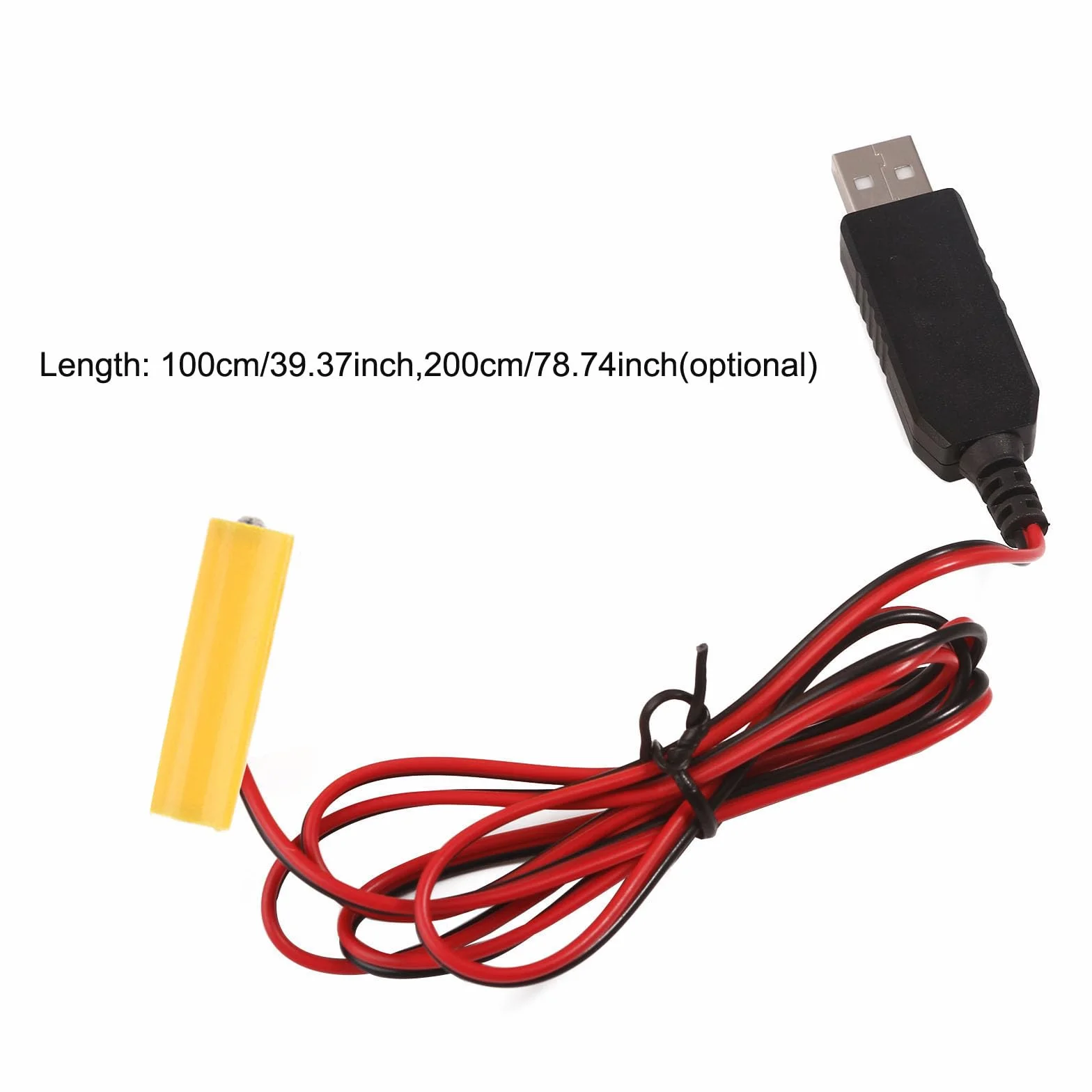 Convertidor de energía USB eliminadores de batería virtuales de repuesto de 3 pilas AA LR6 de 1,5 V para luces de Navidad, control remoto de juguete