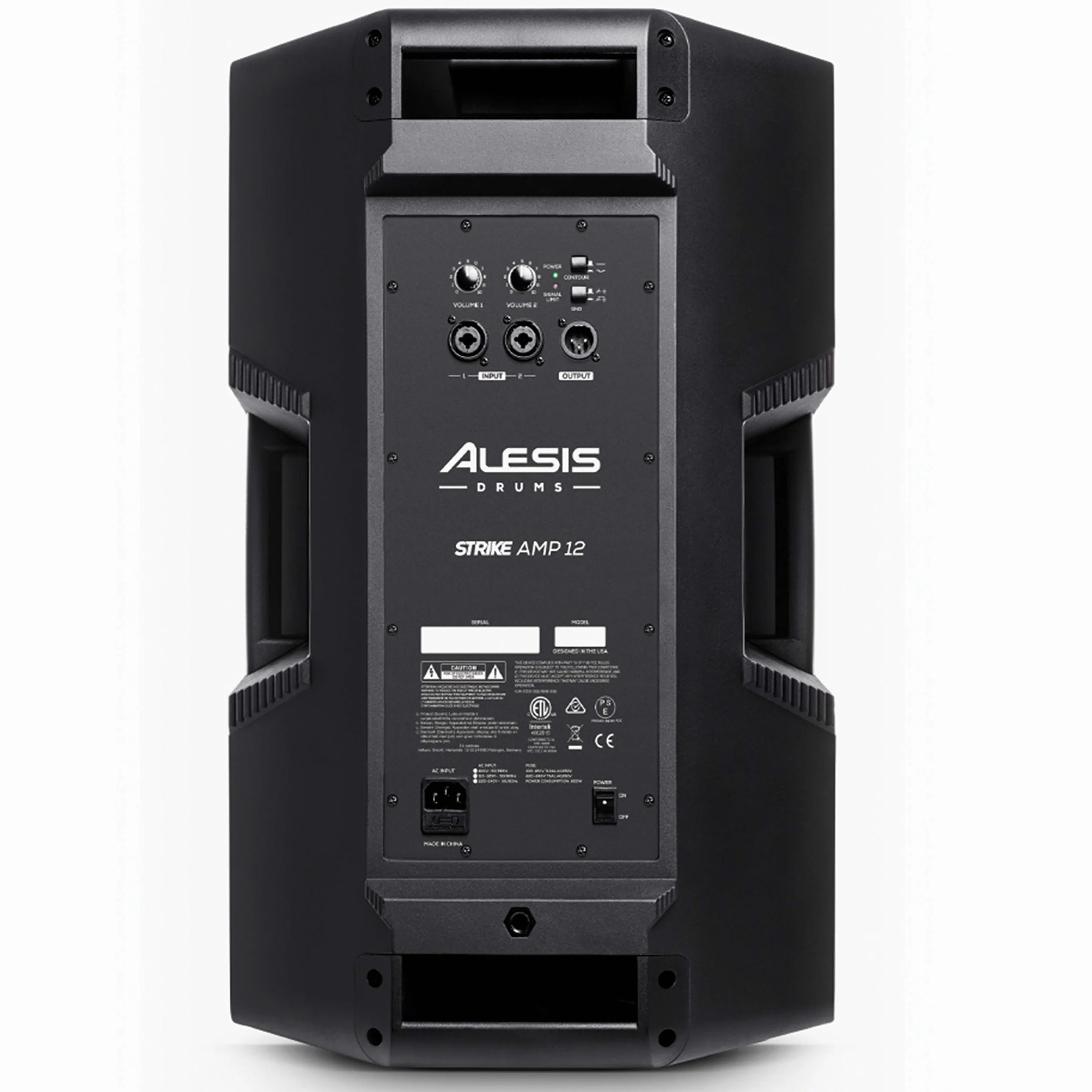 Alesis Strike Amp 12 MK2 - Altavoz Amplificador de 2500W para batería electrónica con Bluetooth, woofer 12", conmutador EQ HPF y conmutador Ground-Lift