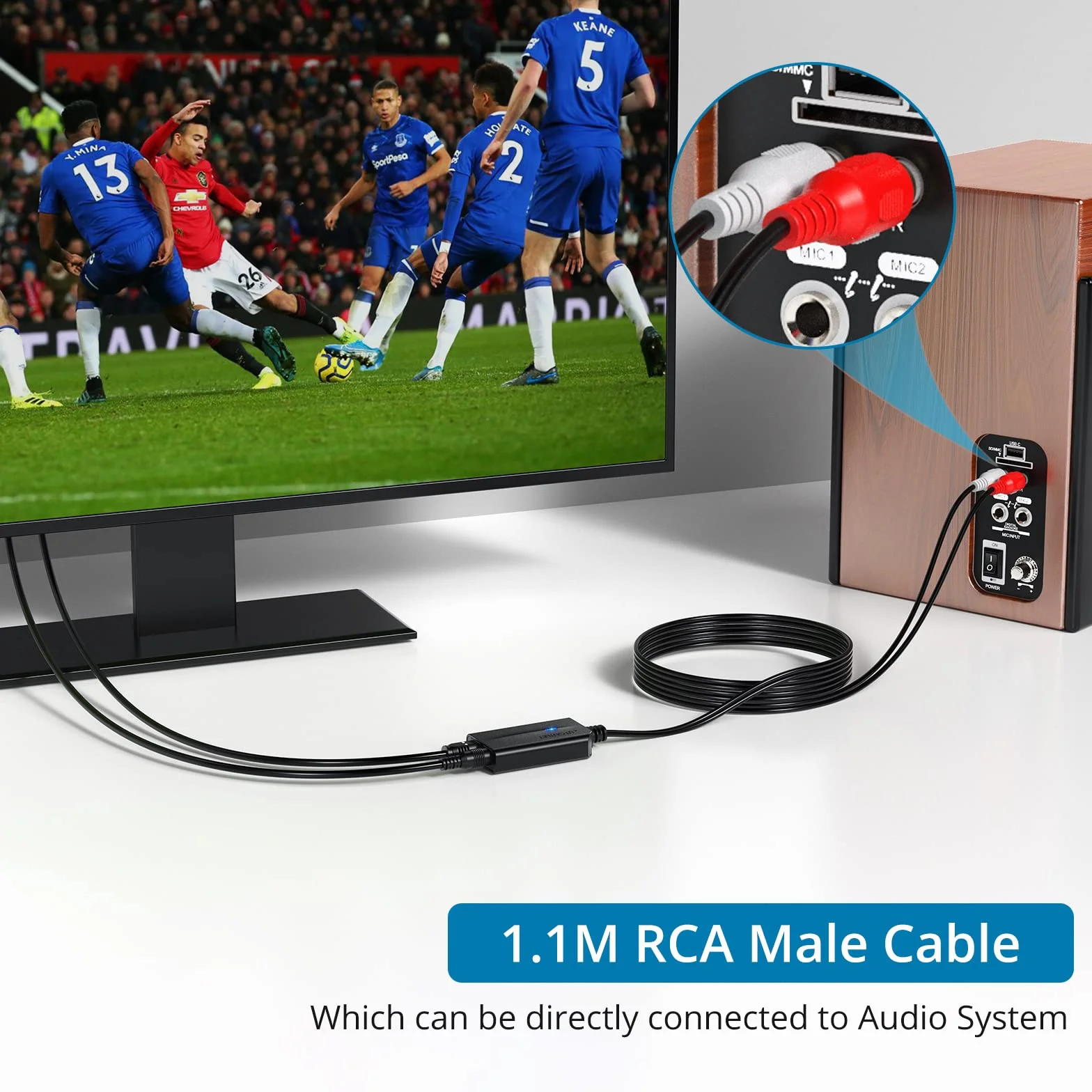 AUTOUTLET 192kHz Conversor Audio Digital SPDIF a RCA Óptico PCM para HDTV Blu-Ray DVD