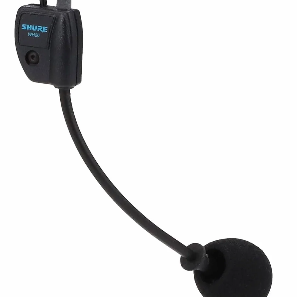 Shure WH20 Micrófono de Auriculares dinámicos (cableado) - Ajuste Resistente, Ligero y Seguro para usuarios Activos de micrófono, Instructores/músicos, Conector XLR (WH20XLR)