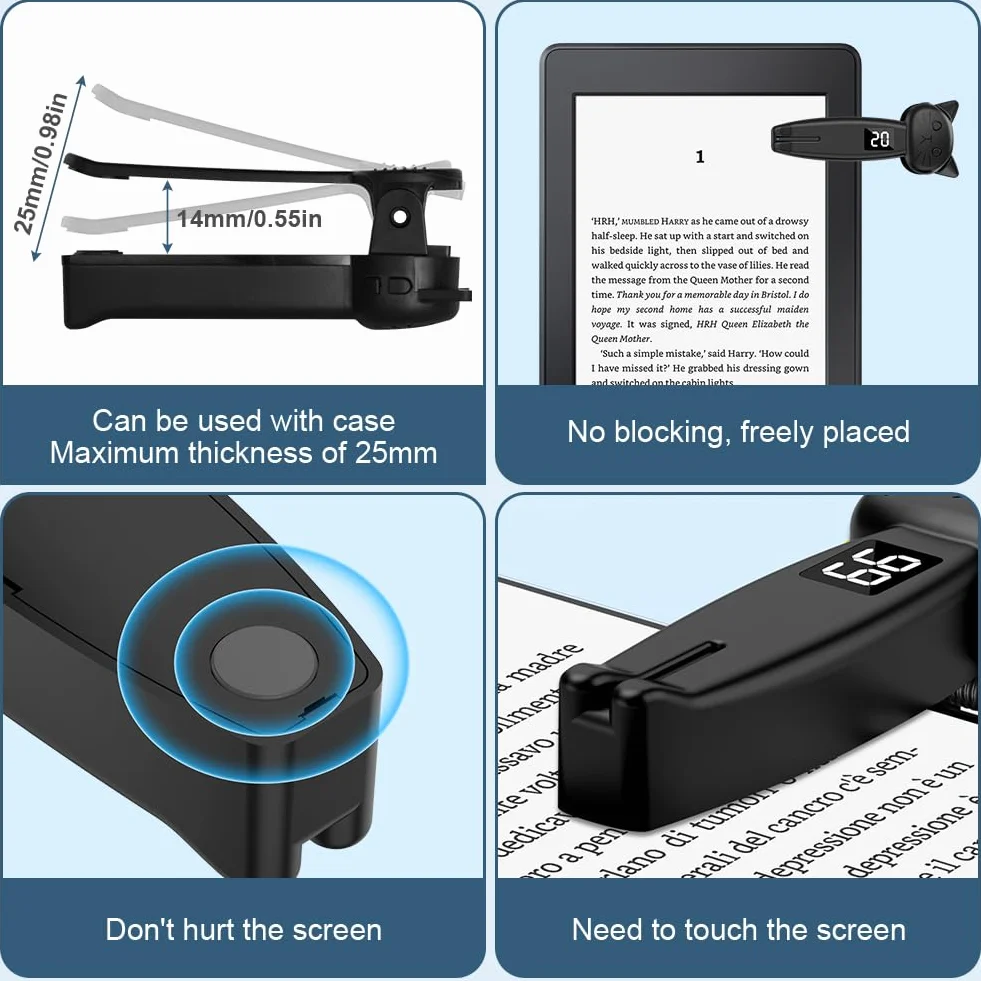 Vicloon Mando a Distancia para Lectura de Páginas en Kindle, iPad, iPhone, Android Tablets