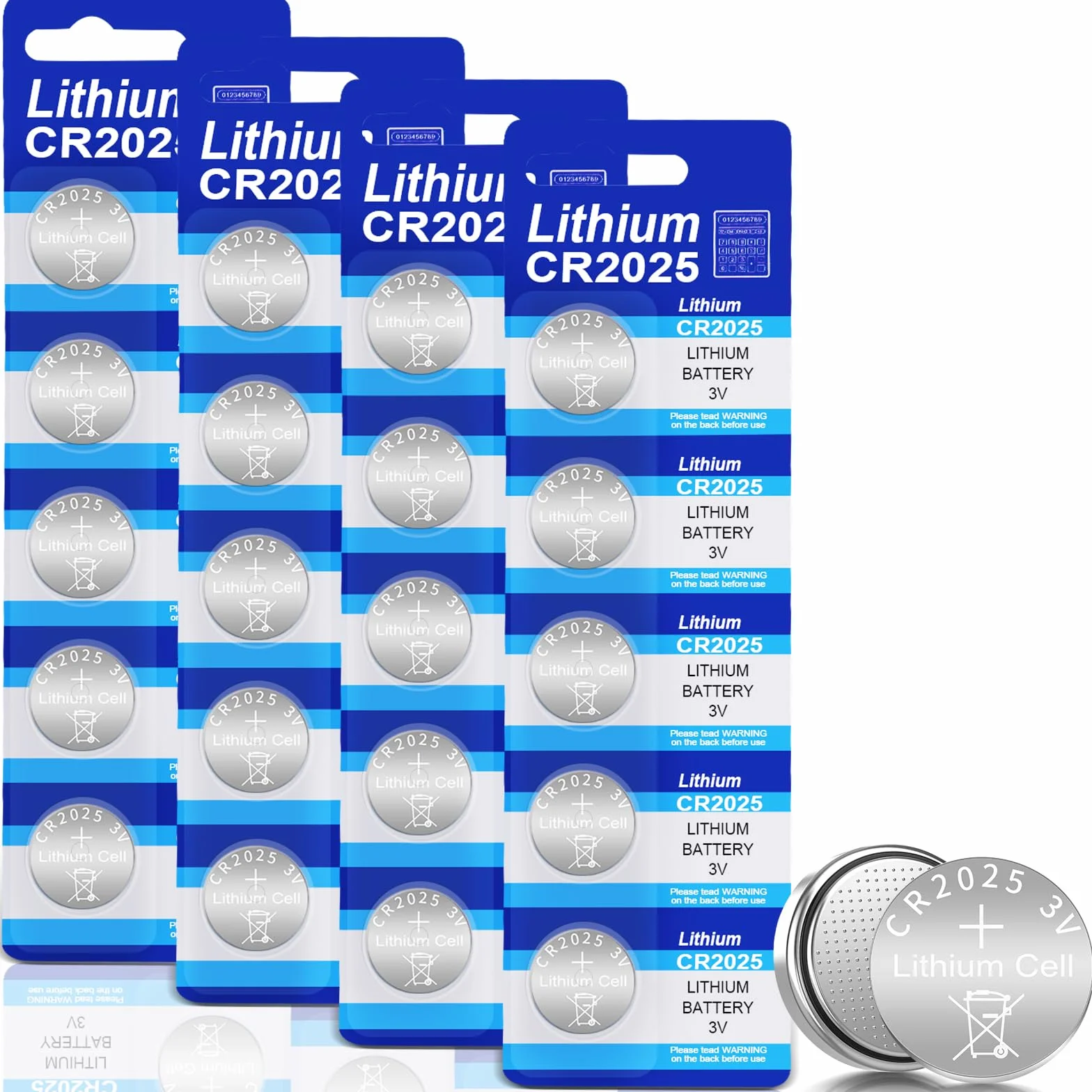 Pila CR2025 Litio 3V Boton 20 Piezas para Llaves Electronicas, Gafas 3D, Coches, Calculadoras, Balanzas, Mandos TV