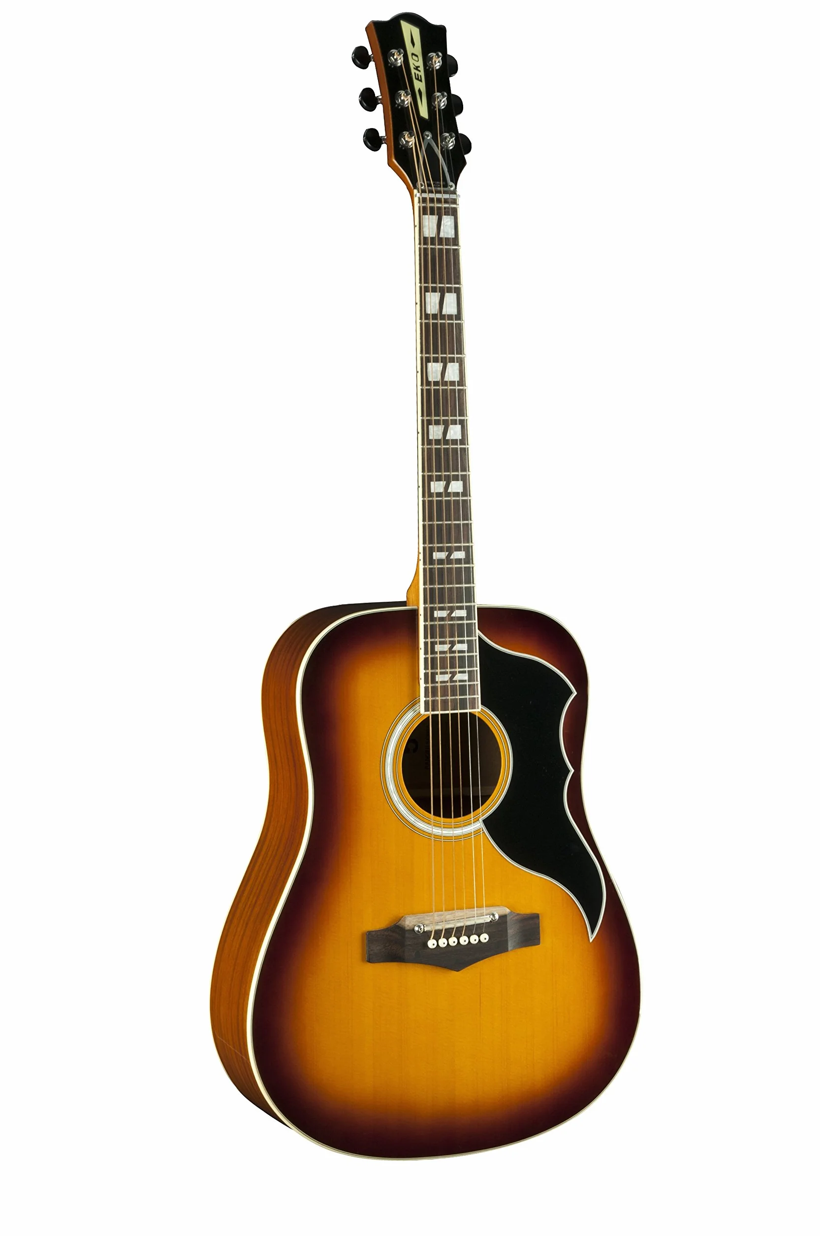 EKO GUITARS – Ranger VI VR EQ, Guitarra Acústica Electrificada, Serie "Vintage Reissue", Tapa de Abeto, Aros y Fondo de Caoba, Mástil de Caoba, Diapasón de Roupanà Sudamericano, Color Honey Burst