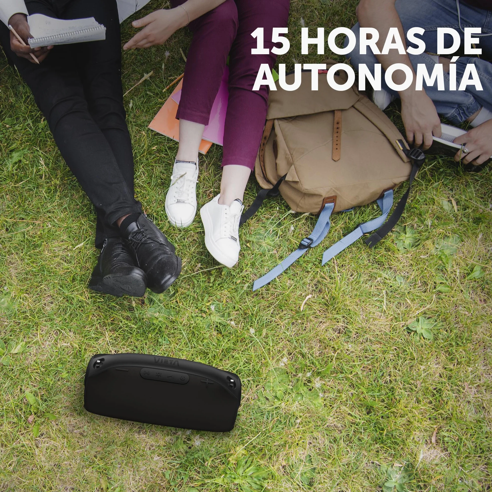 Vieta Pro Mini Thunder 2 Altavoz Bluetooth Potente 100W IPX6 Impermeable, 15h Batería, Luces RGB, Sonido Estéreo TWS