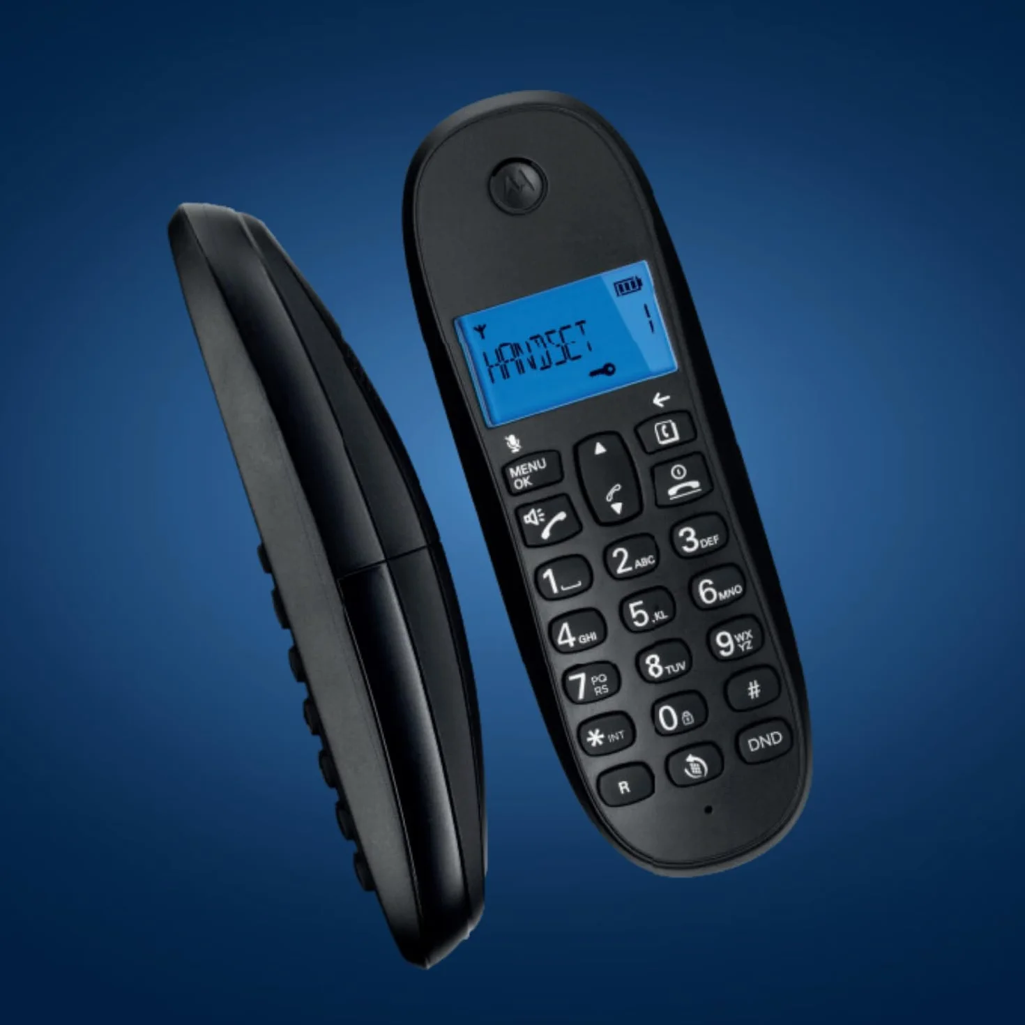 Motorola C1001CB+ Teléfono Inalámbrico Digital DECT Negro con Bloqueo de Llamadas y Manos Libres