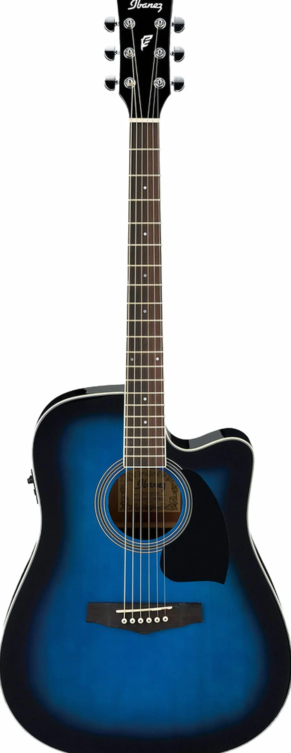 Ibanez PF15ECE-TBS Guitarra electroacústica, Transparente Blue Sunburst