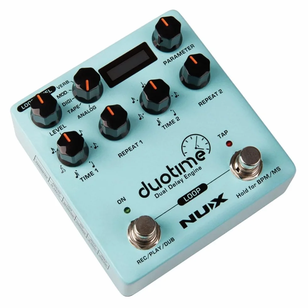 NUX Pedal de retardo doble y función de looper