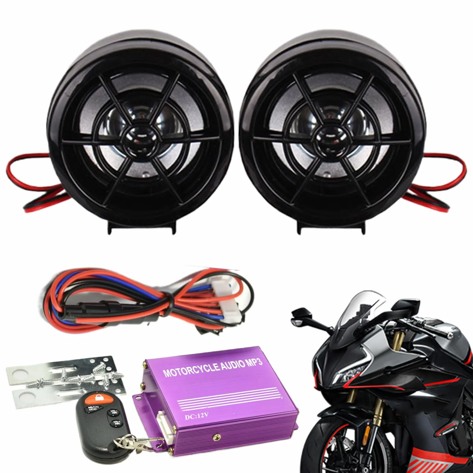 Altavoz para Moto con Amplificador | Accesorios de Audio para Motocicletas