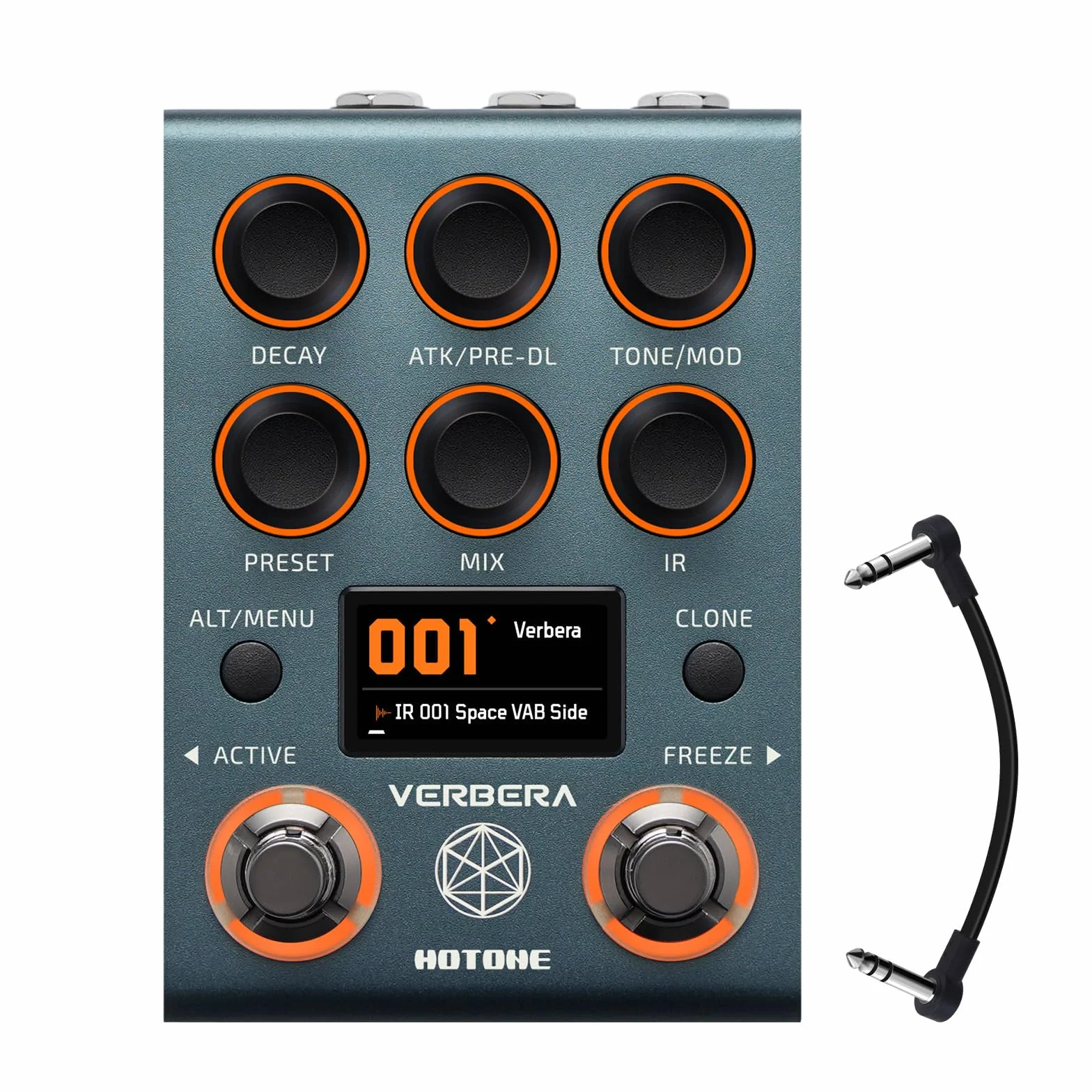 HOTONE Pedal de Reverb por Convolución de Hardware con Carga Instantánea de IR, Diseño de Doble Motor, Clonación de IR y 120 Respuestas de Impulso Integradas Verbera NC-200
