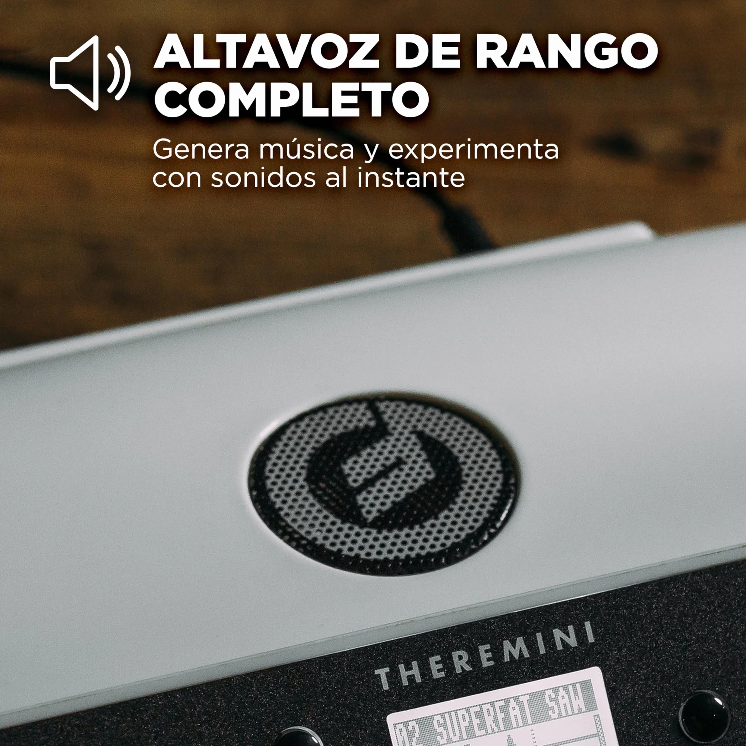MOOG Theremini - Theremin con Corrección de Tono, Salida CV, Afinador y Altavoz, Motor de Sonido de Sintetizador AniMOOG con 32 Presets y Pantalla LCD