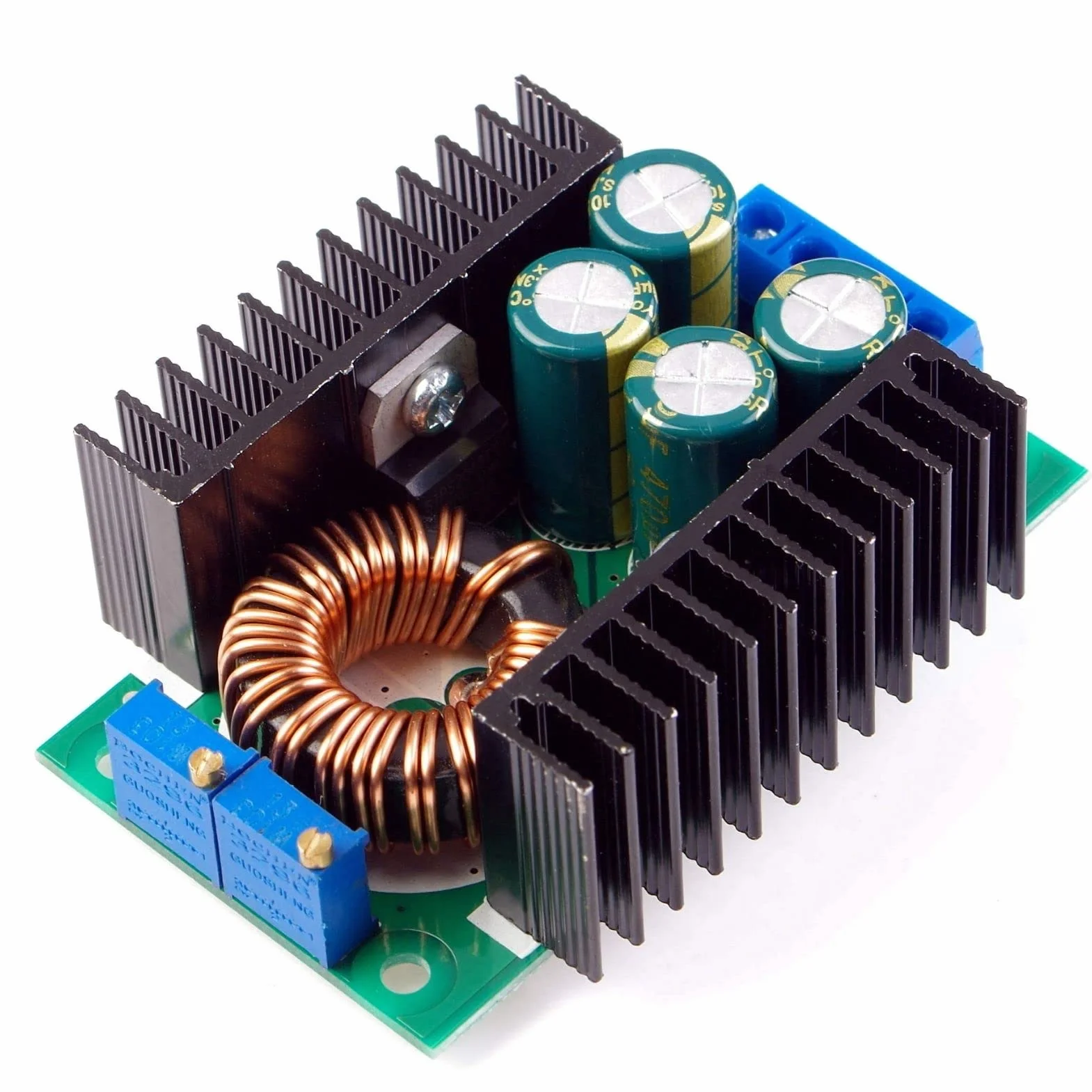 Buck Converter DC-DC Convertidor 7-40V a 1.2-35V Fuente alimentación ajustable 300W Buck Converter 12V 24V Módulo de Potencia