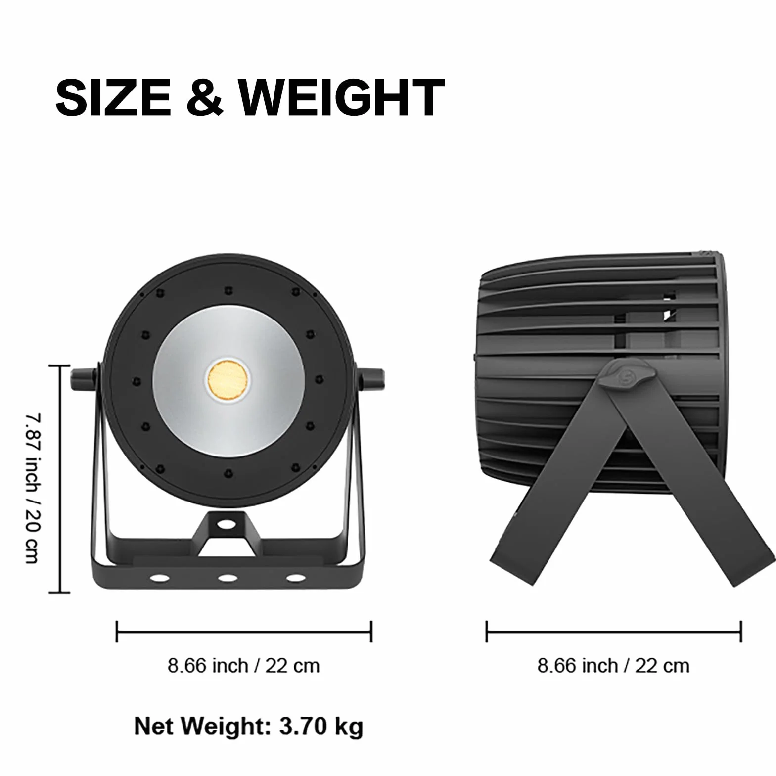 SHEHDS led COB 200W par luces fresco blanco y cálido blanco 2in1 escenario lavar luces 69 grados ángulo de rayo DMX y sonido activado control de aluminio aleación shell iluminaciones para disco DJ igl