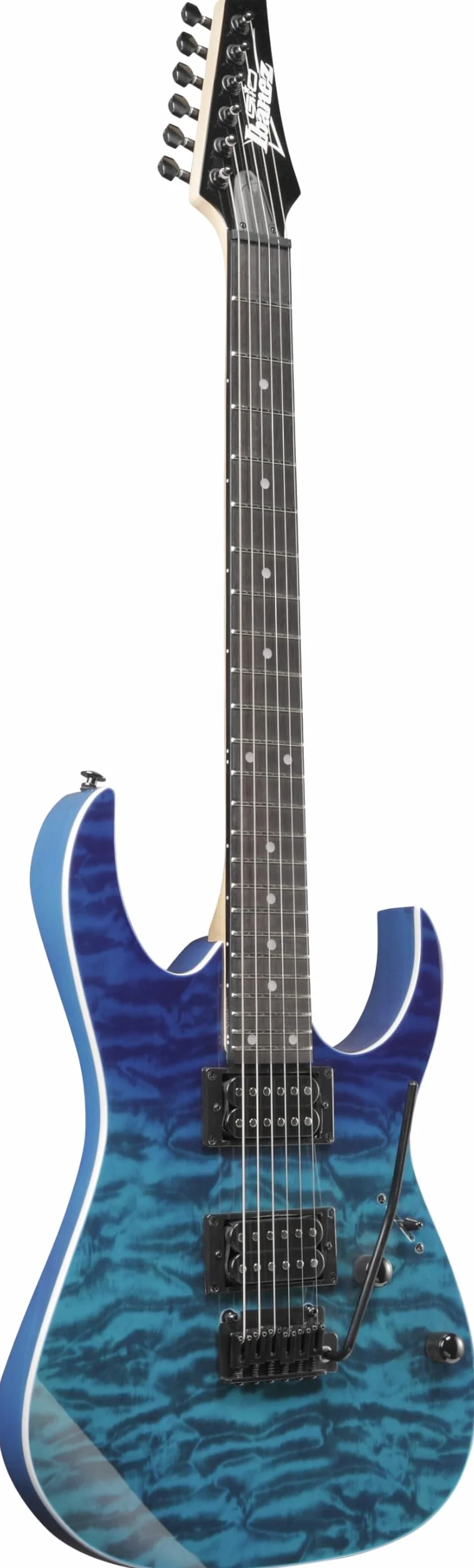 Ibanez GRG120QAASP-BGD GIO Series Guitarra eléctrica - Herrajes negros - Gradiation azul
