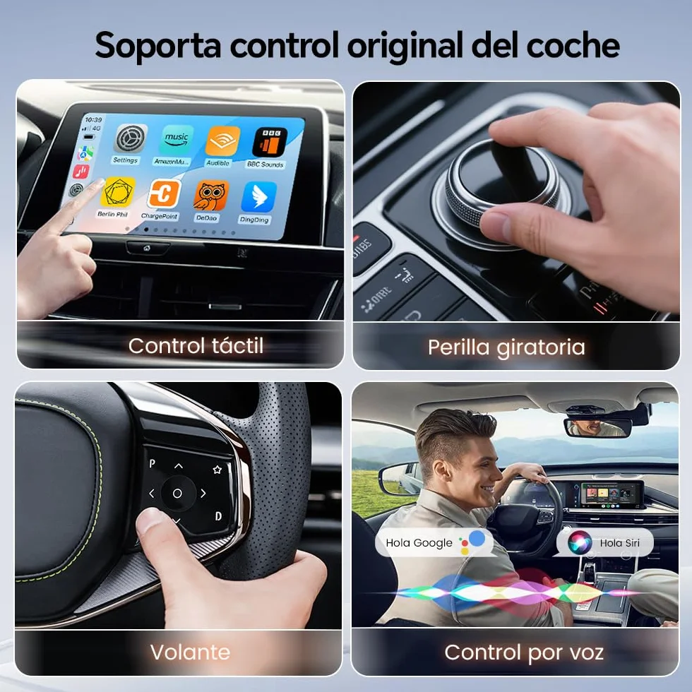 Carlinkit Mini Ultra 3 Wireless CarPlay Adaptador, Adaptador de coche Android inalámbrico, convierte OEM con cable a inalámbrico, USB A/C Plug & Play, conexión automática, actualización OTA, naranja