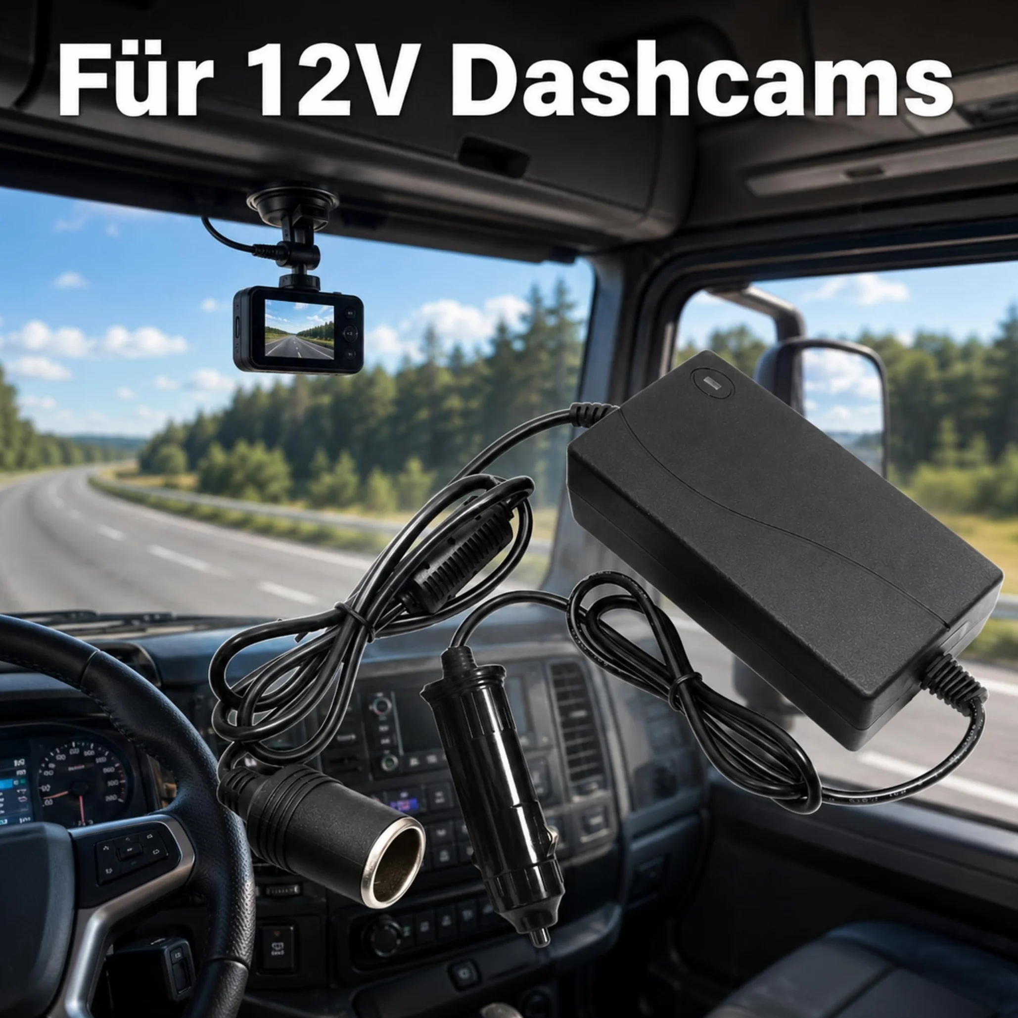 J40CS - Transformador de tensión de 24 V a 12 V, 120 W, Negro, para coche, camión, autobús y otros vehículos