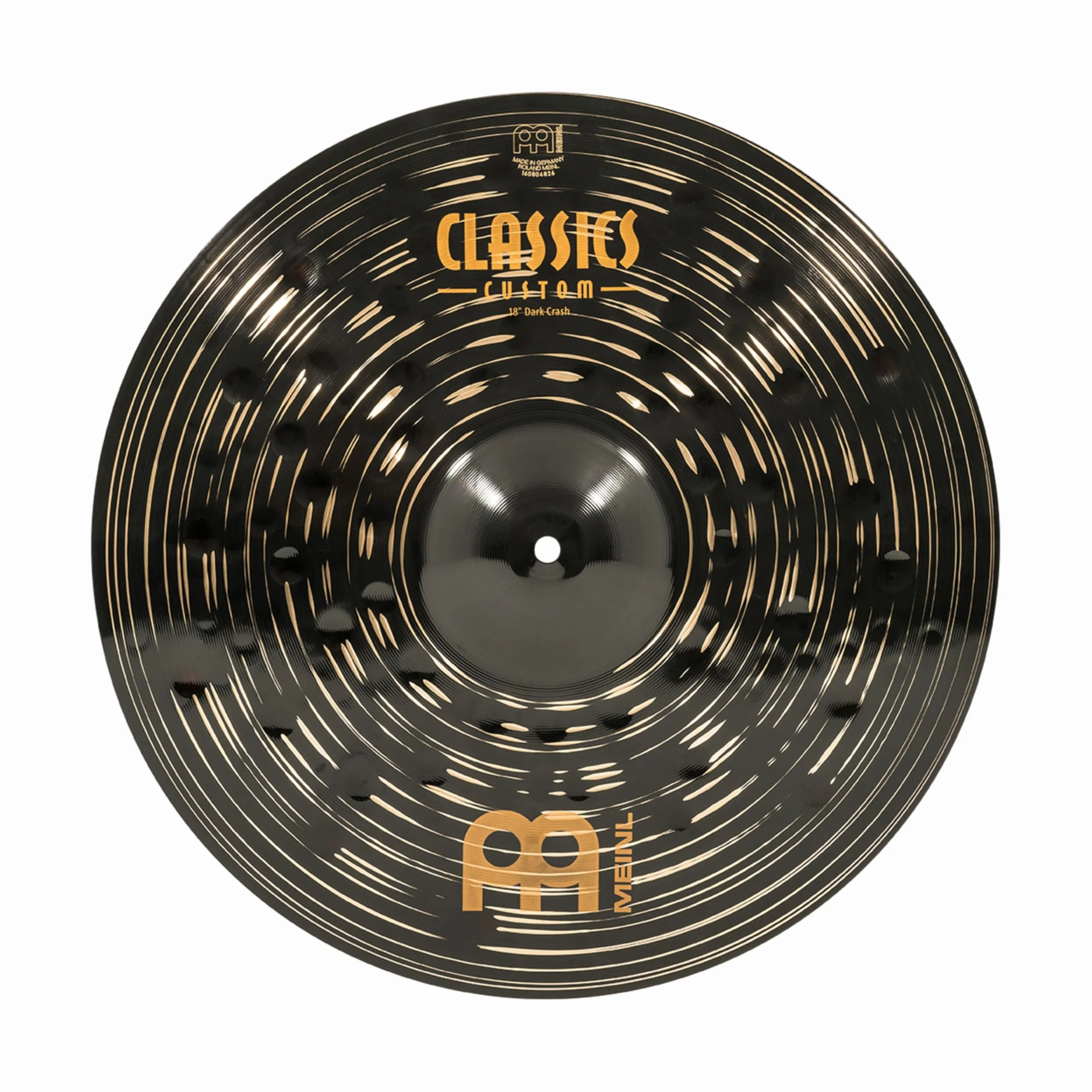 Meinl Cymbals Classics Custom Dark Plato Crash de 18 pulgadas (45,72cm) Platillos de Batería - Bronce B12, Acabado Oscuro (CC18DAC)