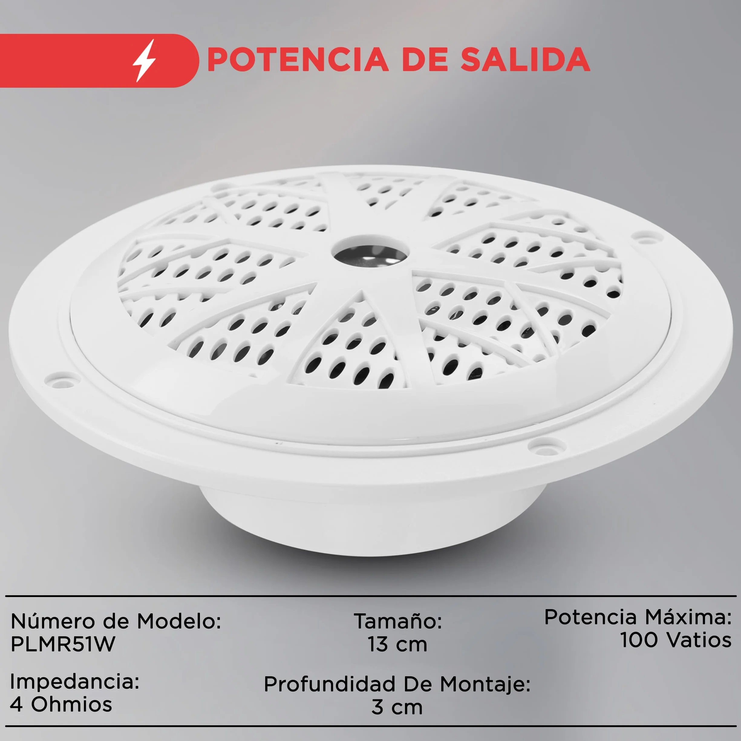 Pyle Altavoces Marinos Dobles, 5.25”. Sistema de Sonido estéreo para Exteriores, Resistente al Agua, 2 vías, Potencia 100 W