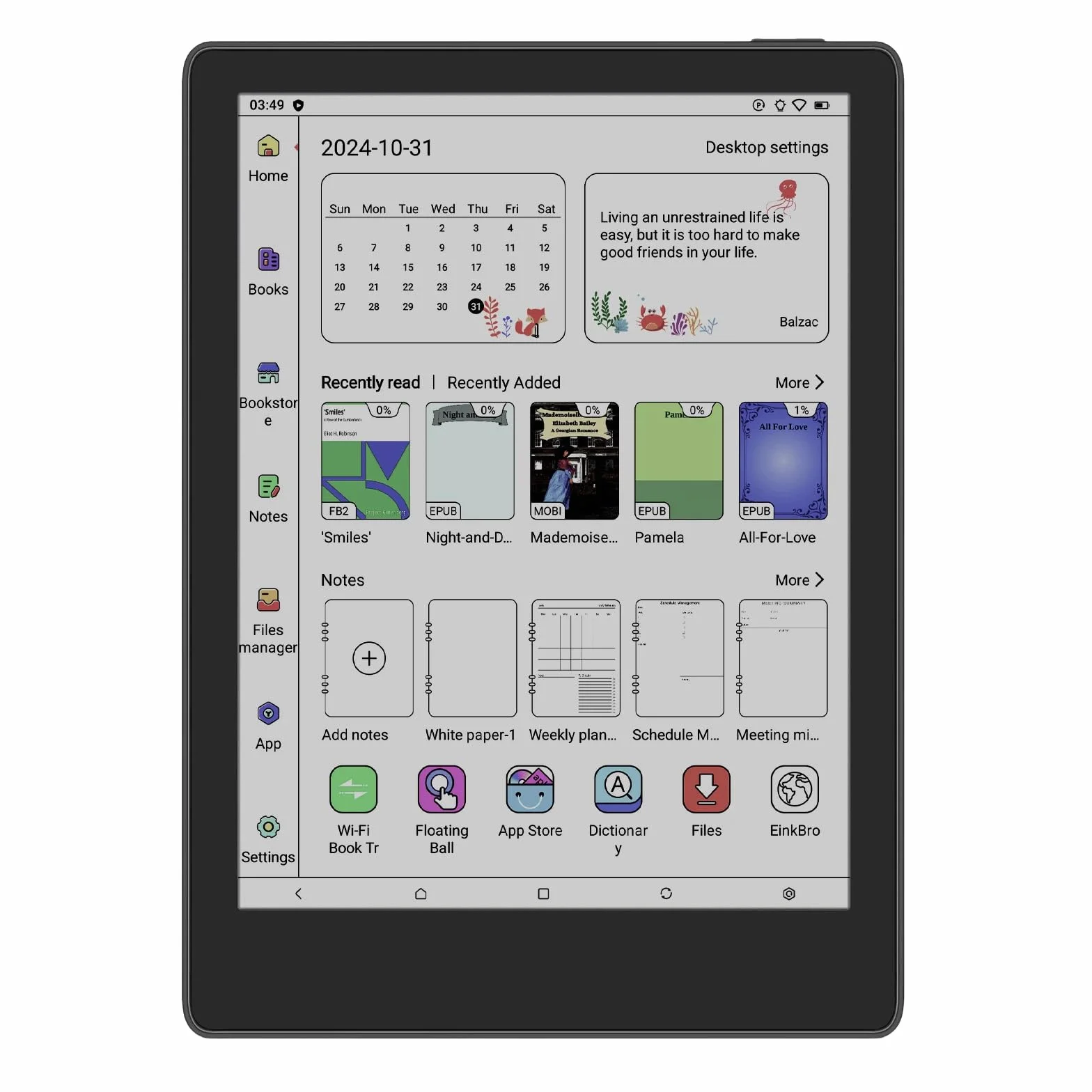 Meebook M8C 7,8" Color eReader Android 14 Octa-Core 4GB 64GB Negro