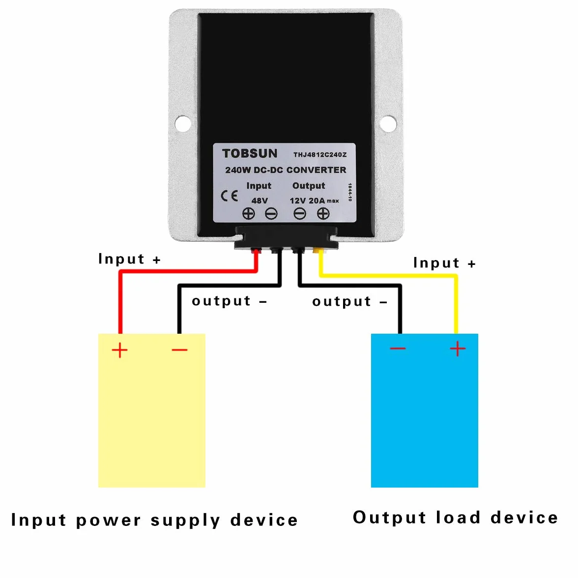 48V 12V wandler SUPERNIGHT DC Spannungswandler 12V 20A 240W Auto Netzteil Wandler Konverter Transformator Trafo Adapter breit Eingang für Auto Motor LKW PKKfz Boot Silver