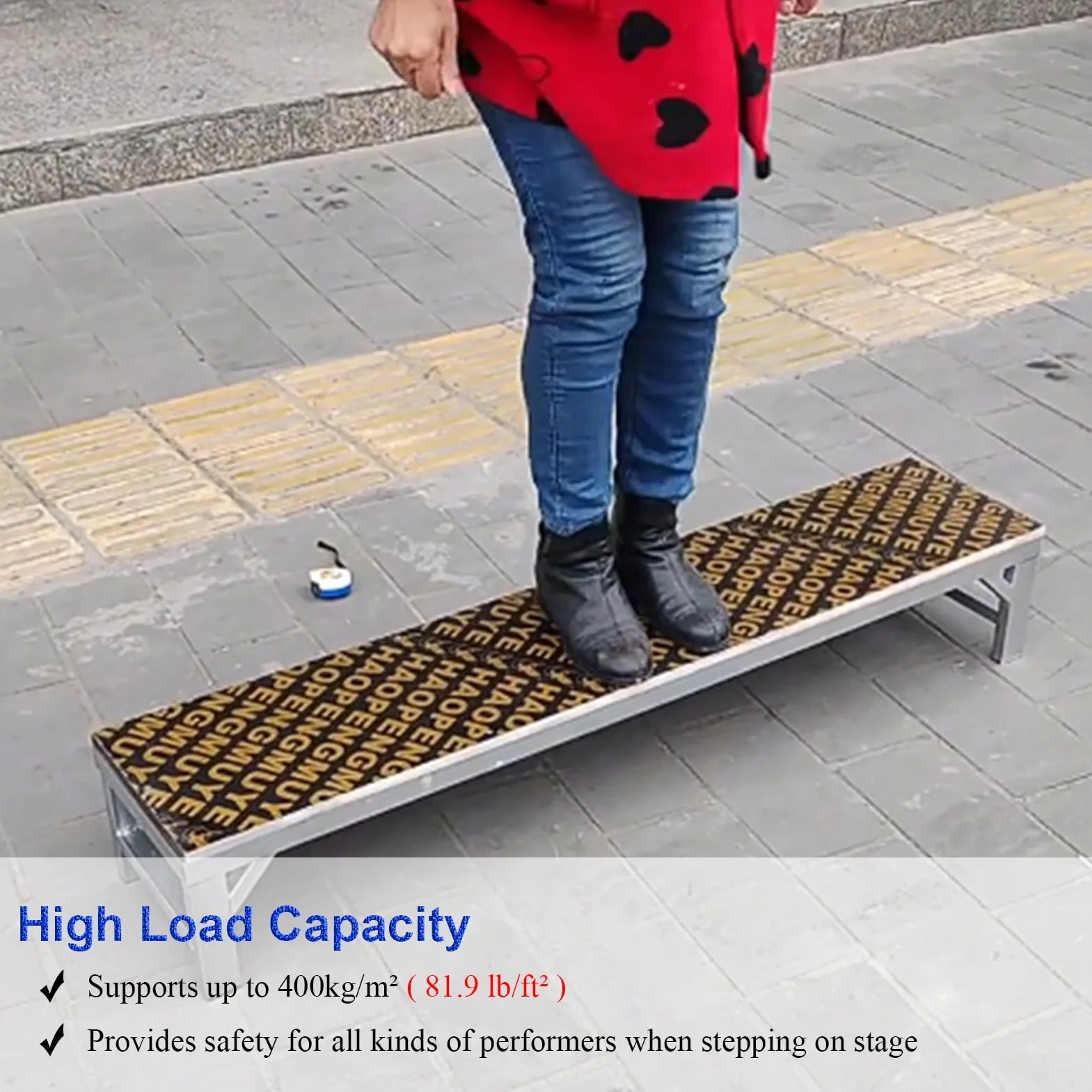 Tarima Escenario Escaleras Portátiles y Plegables para Escenarios, Pequeñas, para Presentaciones, Gradas para Coros, Escalera para Eventos de un Solo Escalón(H30cm(11 3/4"))