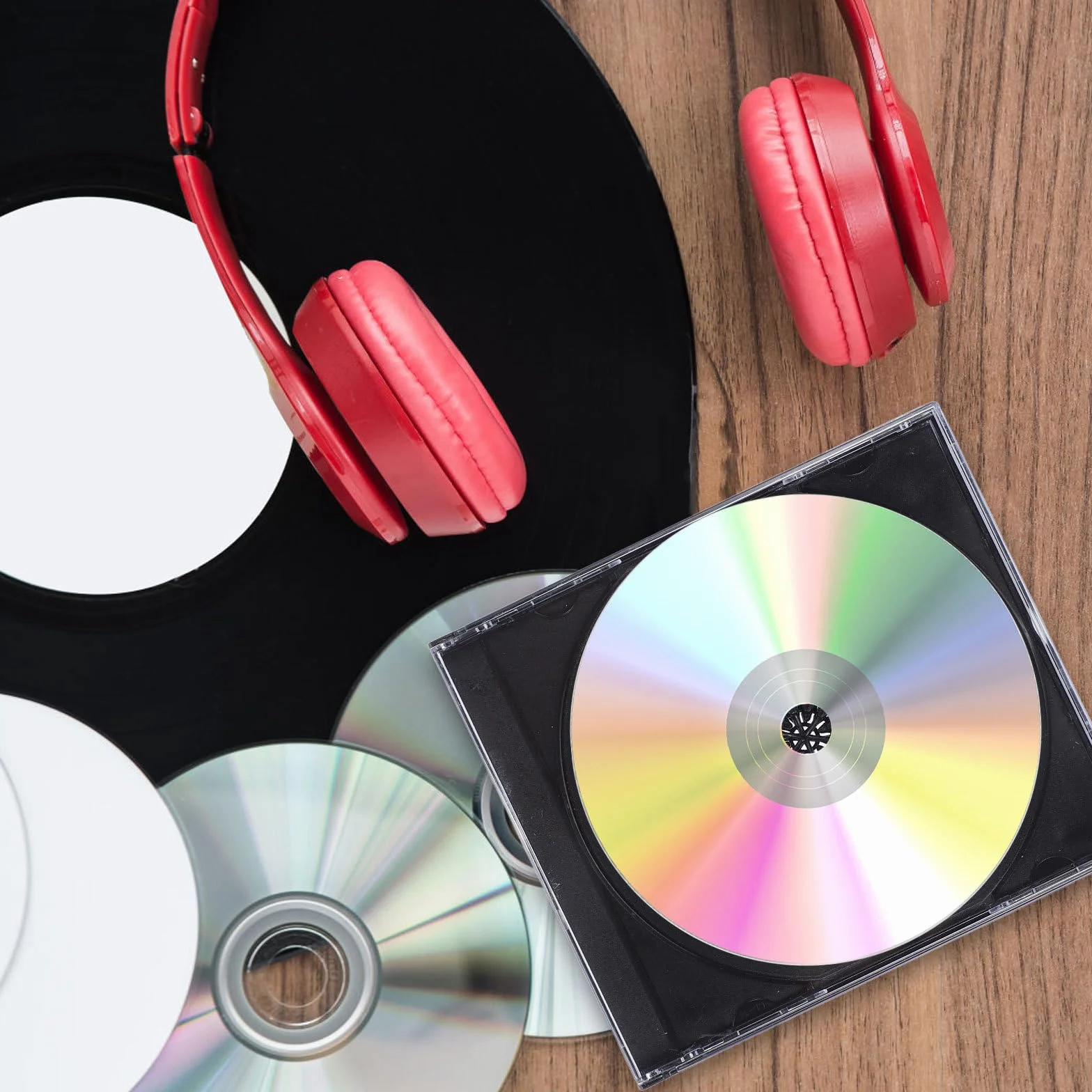 Cajas de Almacenamiento para CD Transparentes de Plástico, Compactas y Reutilizables, Pack de 2 Unidades para Oficina y Hogar