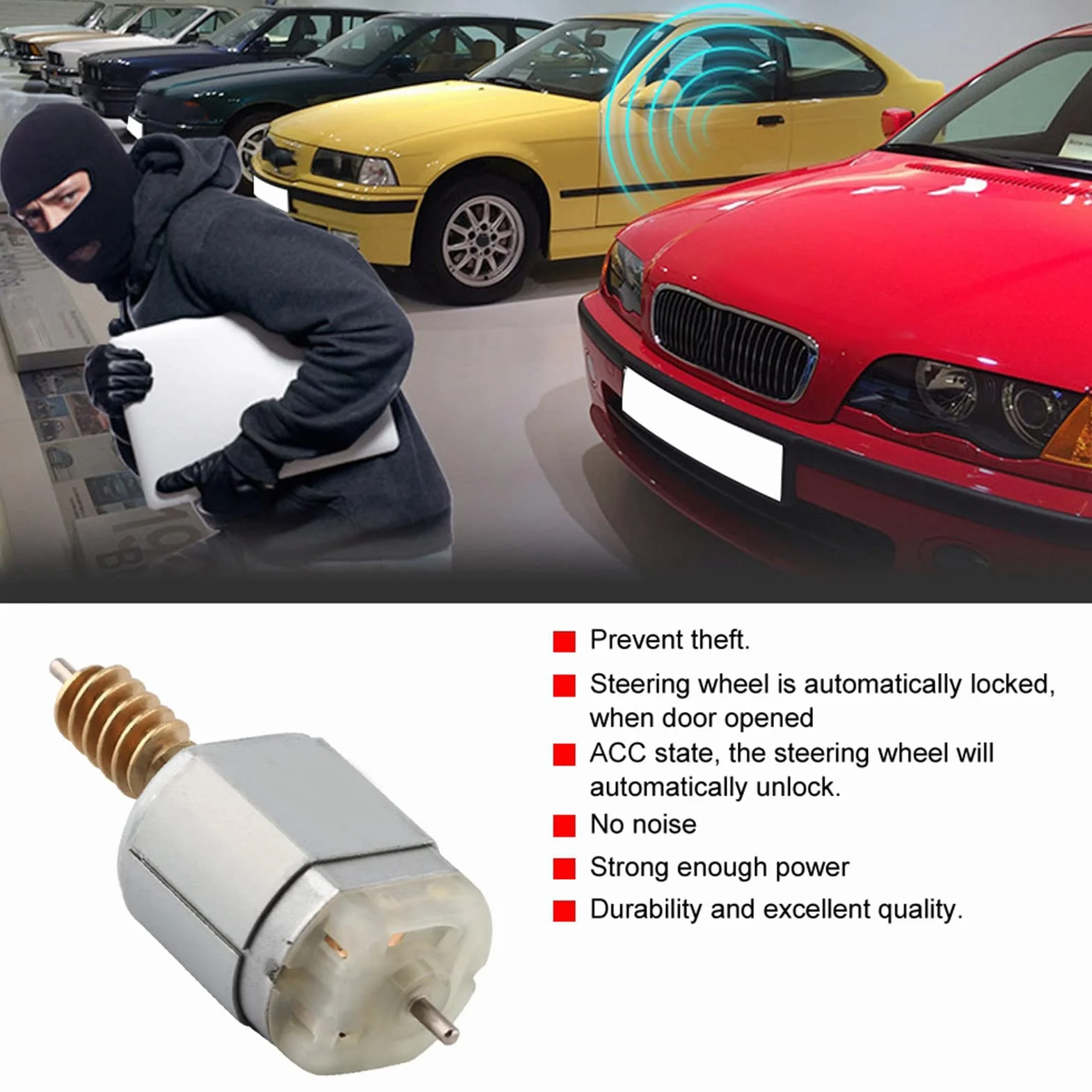 Motor de Rueda de Bloqueo de Dirección,Repuesto de Rueda de Bloqueo de Anillo de Acero del Motor ESL ELV para W204 W207 W212