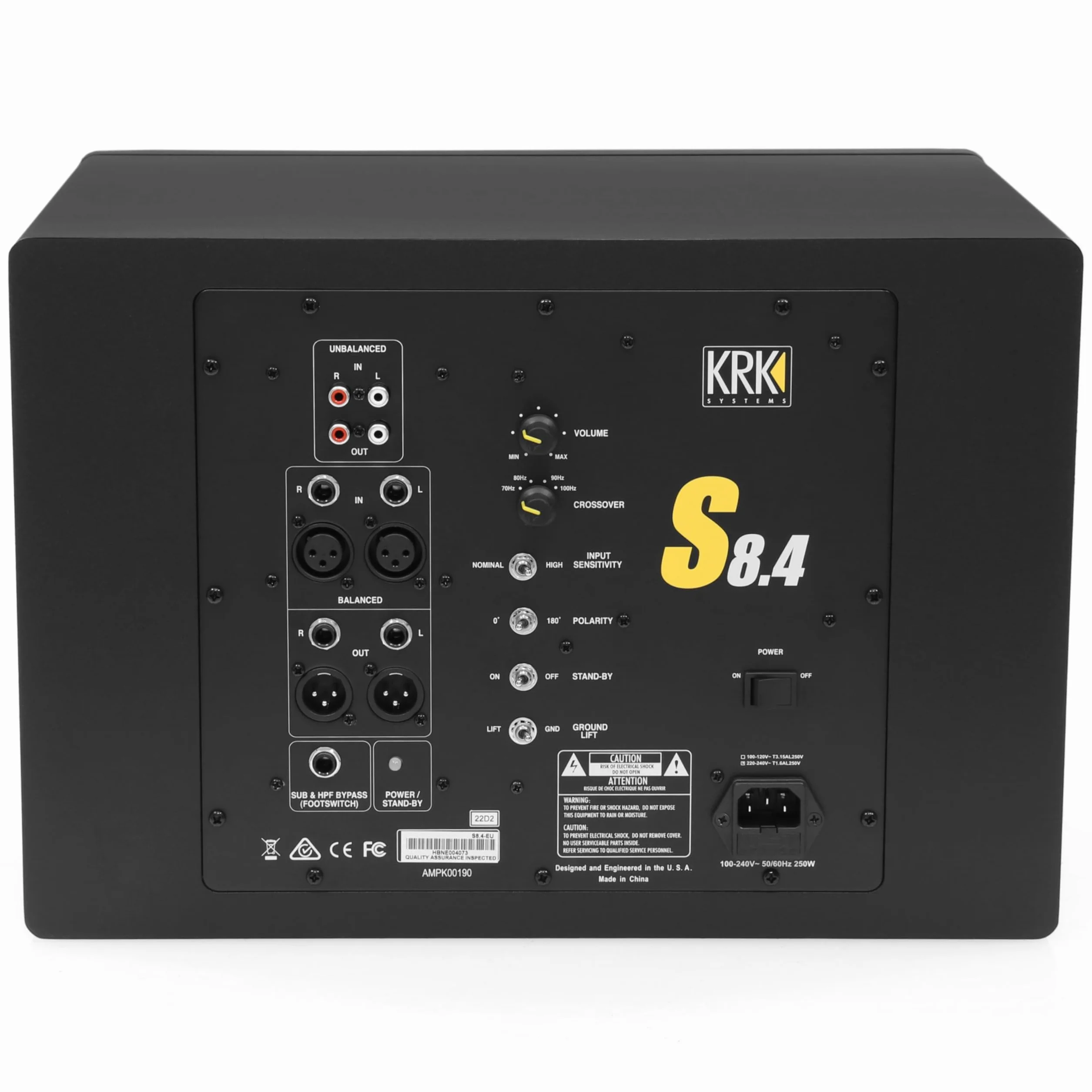KRK S8.4 Active Studio Subwoofer (Single Unit)