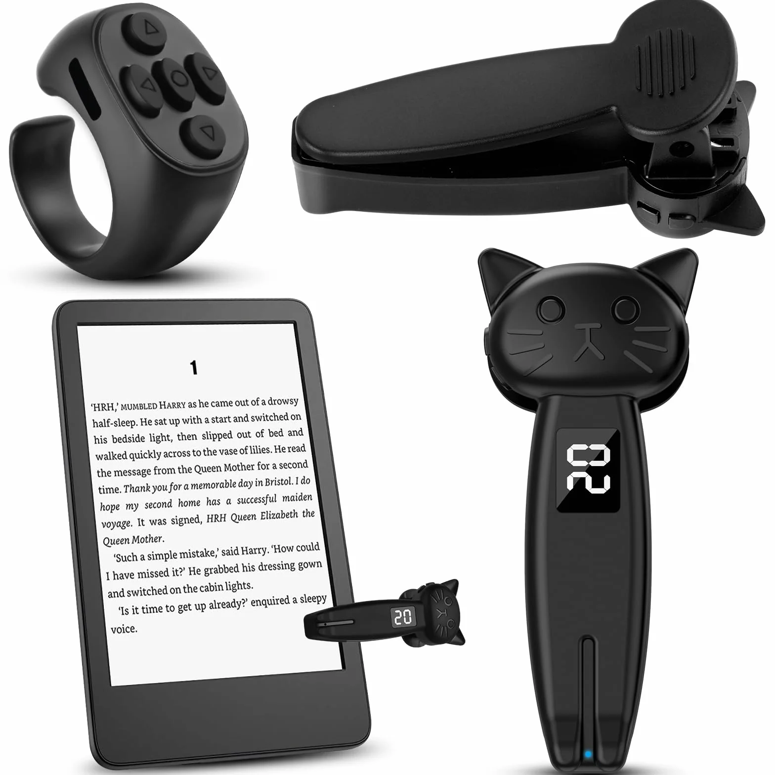 Vicloon Mando a Distancia para Lectura de Páginas en Kindle, iPad, iPhone, Android Tablets