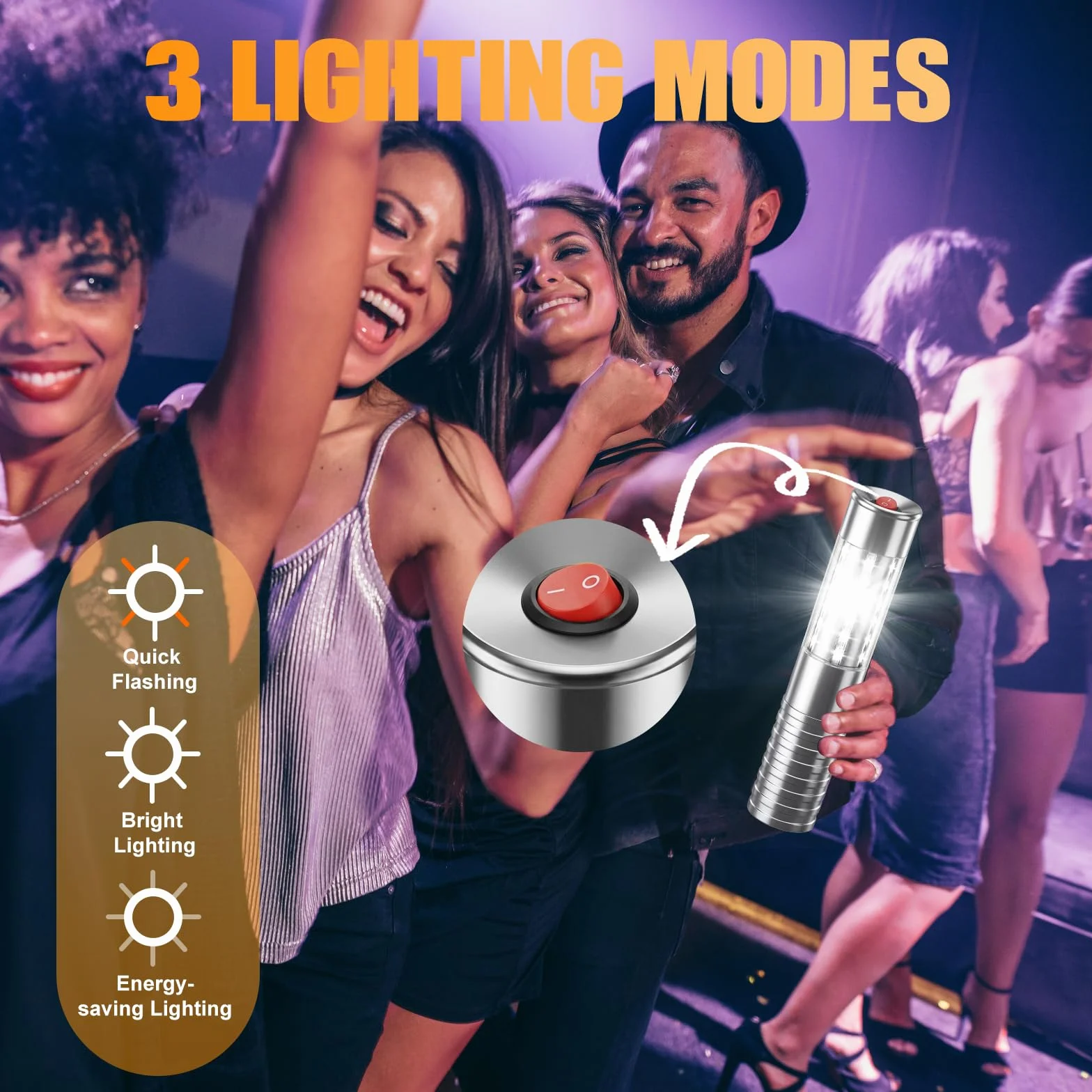 4Pcs Bengalas LED estroboscópicas para servicio de botellas, luz recargable, luz de mano, lámpara luminosa LED fluorescente para discotecas, karaoke, bodas, fiestas, suministros de actividades (Plata)
