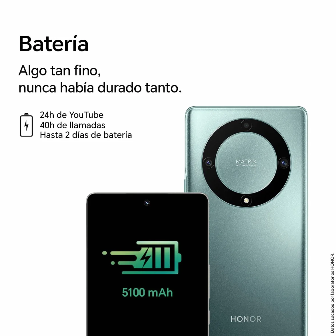 HONOR Magic5 Lite Smartphone 5G, 6GB+128GB, Display OLED 6,67” a 120Hz, Fotocamera da 64MP Dual SIM, Android , Green (Reacondicionado)