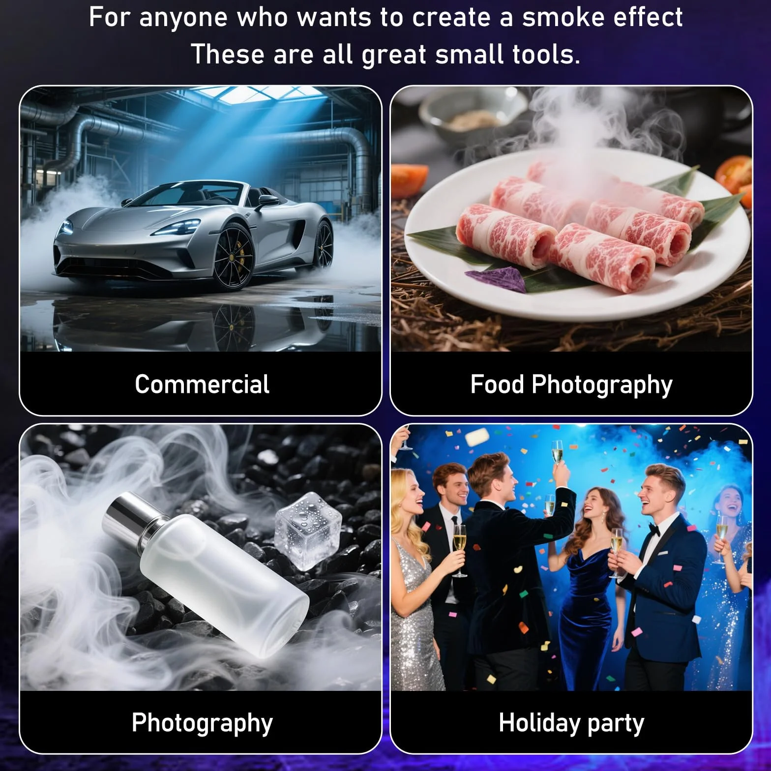 Mini máquina de niebla con mando a distancia inalámbrico, Leikurvo de 30 W portátil con batería, alcance de 10 m, máquina de humo recargable para fotografía, bodas, fiestas y Halloween