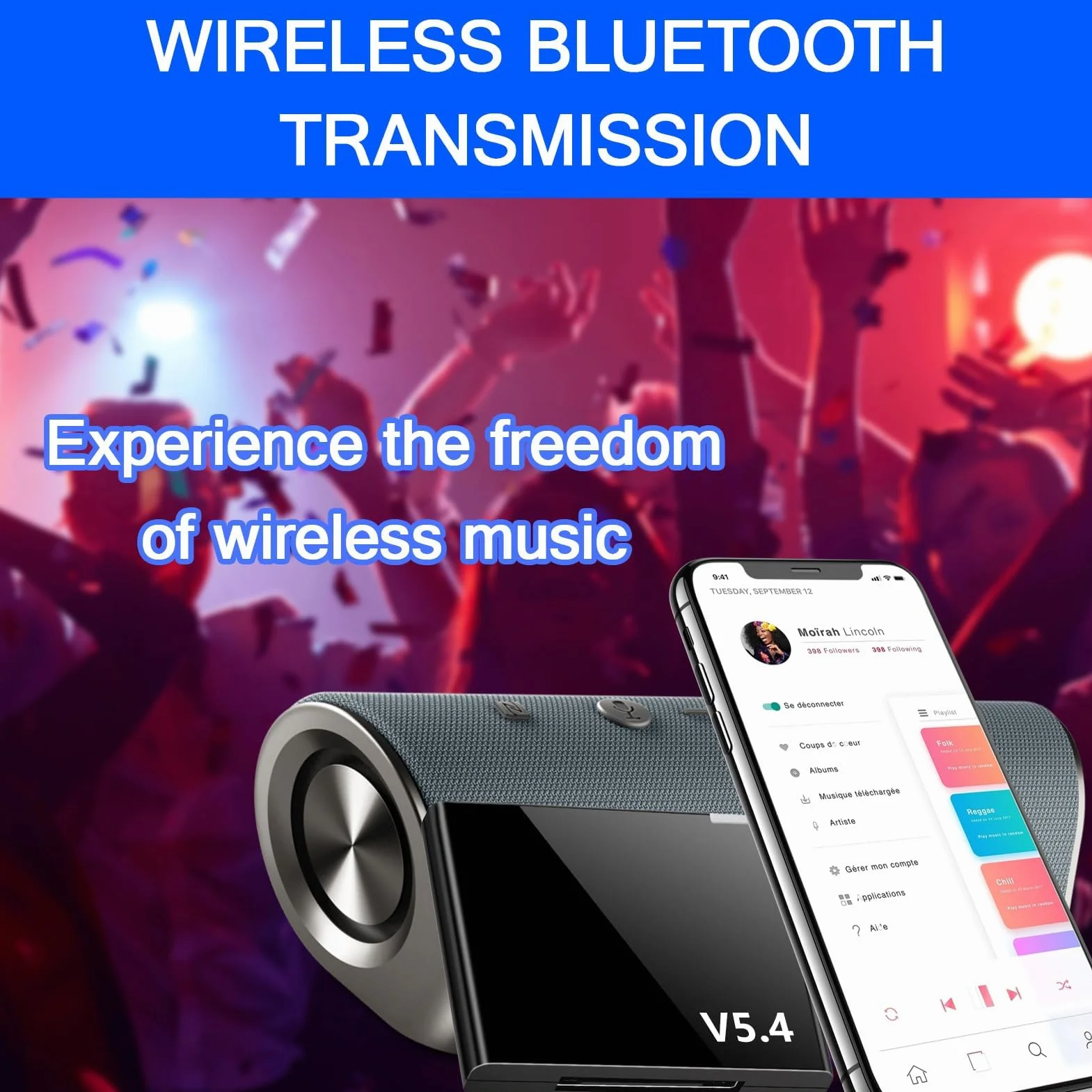 Adaptador Receptor Bluetooth 5.4 de 30 Pines para Bose i-Pod i-Phone SoundDock, Transmisor bluetooth y Receptor hifi, Receiver 30 Pines compatible con TV, PC