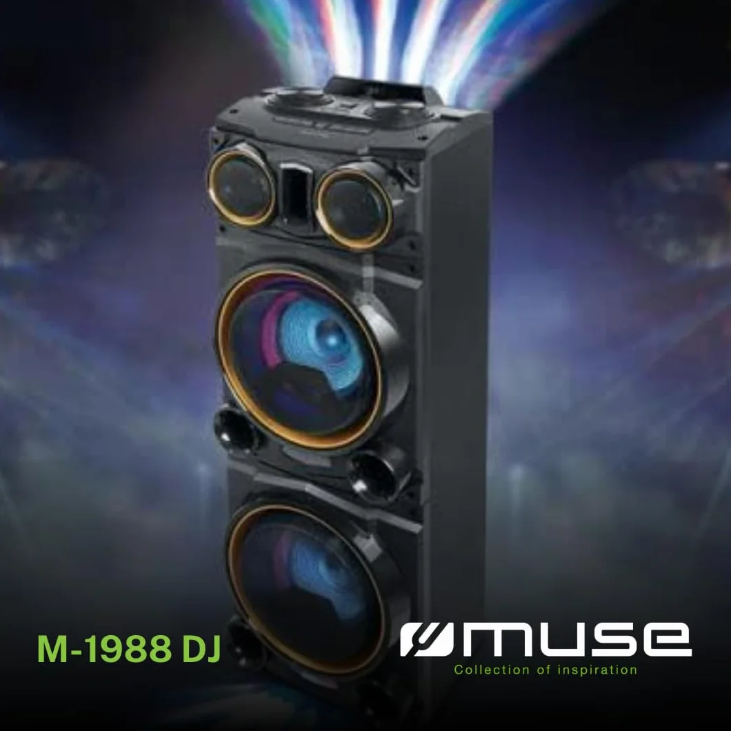 Altavoz Maleta Muse M-1988 DJ Party Box 800W Negro