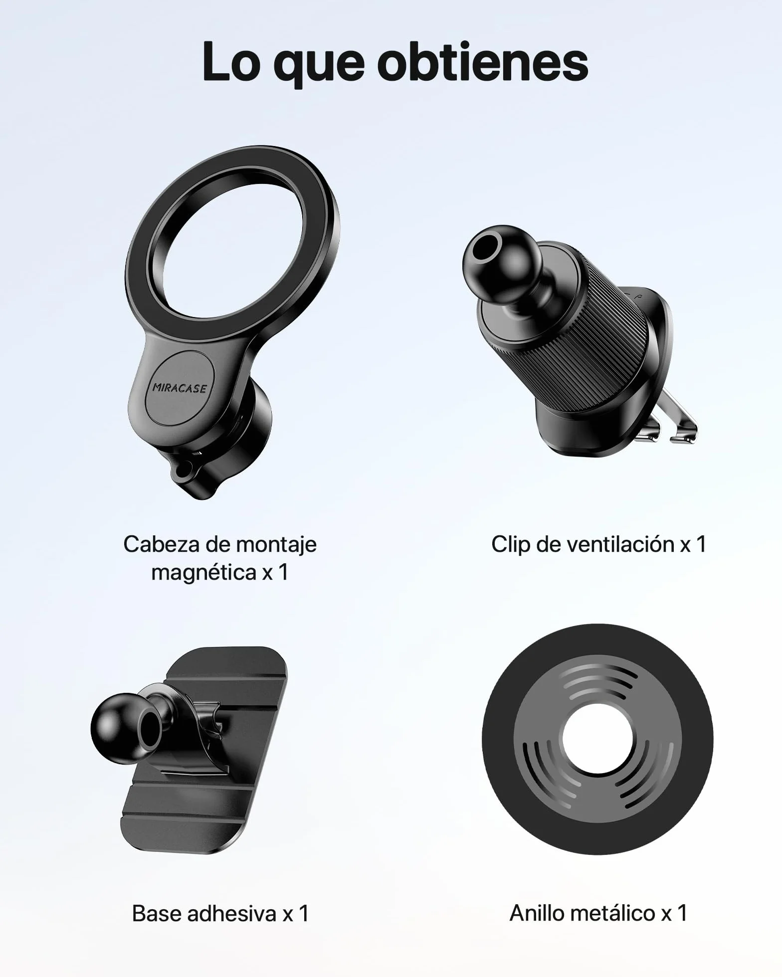 Miracase 2 en 1 Soporte Móvil Coche Magnético MagSafe 360° Rotación para iPhone 17 16 15 14 13 12 Pro MAX