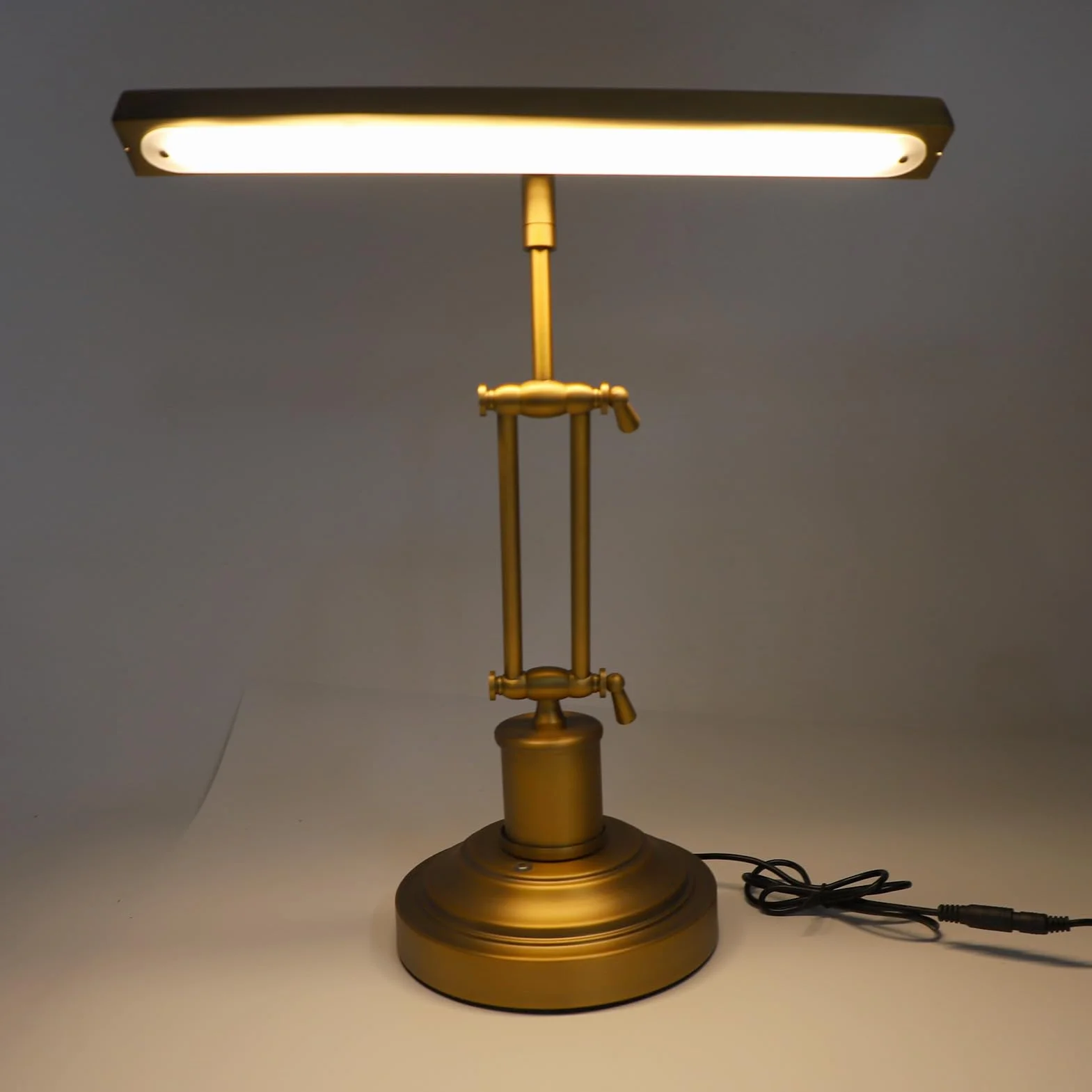 Dpofirs Lámpara de Piano Inclinada Retro, Cuidado de los Ojos con Luz de Piano de 12 W con Brazo Doble, 3000 K a 6000 K, Luz de Atril 85 CRI para Pianos (Enchufe de la UE)