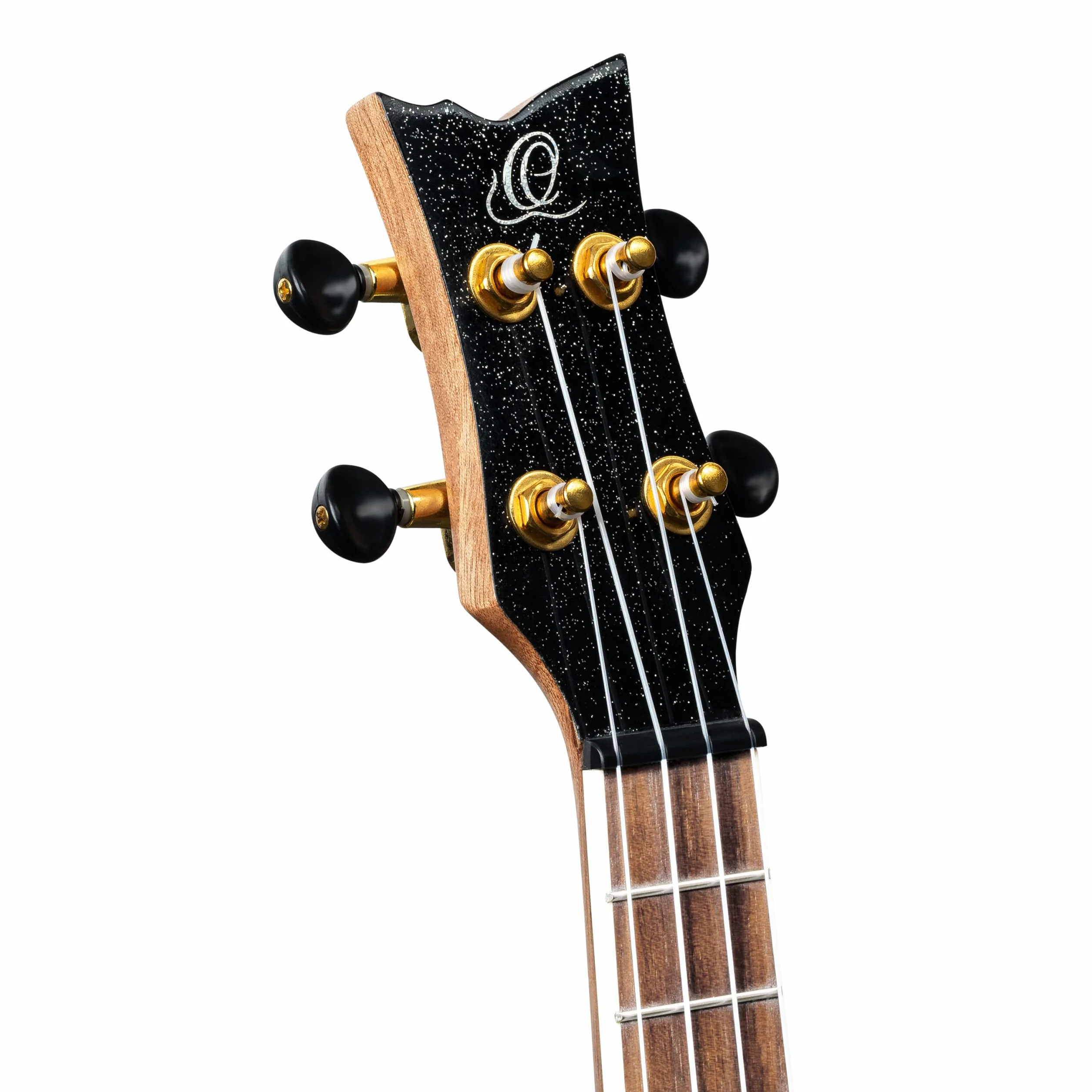 Ortega Guitars Ukelele de Concierto negro - Serie Element - incluye Deluxe Gig Bag - abeto/catalpa (RUEL-MBK)