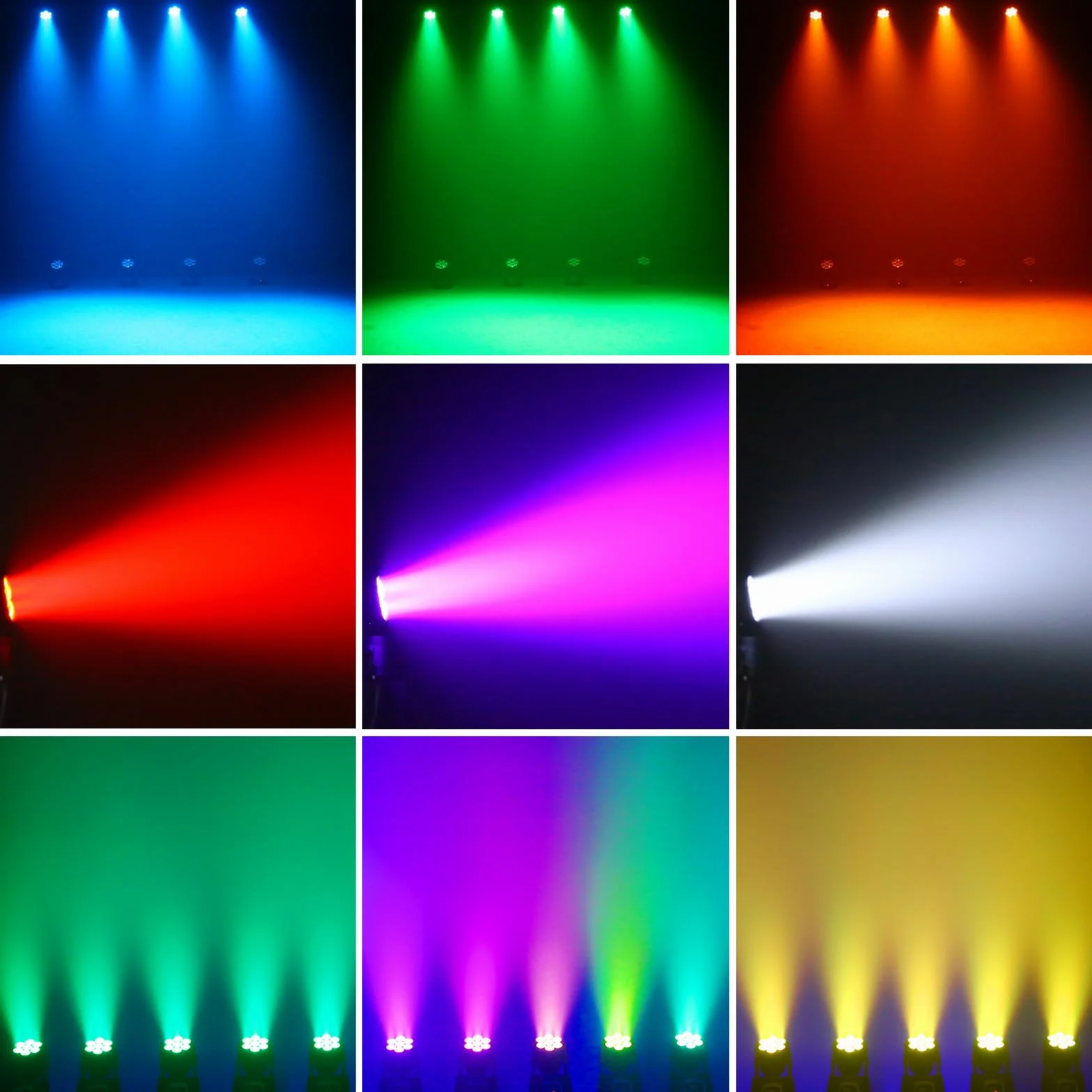 UKing 7X15W Cabeza Móvil LED RGBW Iluminación de Escenario Luces de Fiesta 5 Modo con Control Remoto para Bar DJ Disco Party Ballroom-Nueva Versión