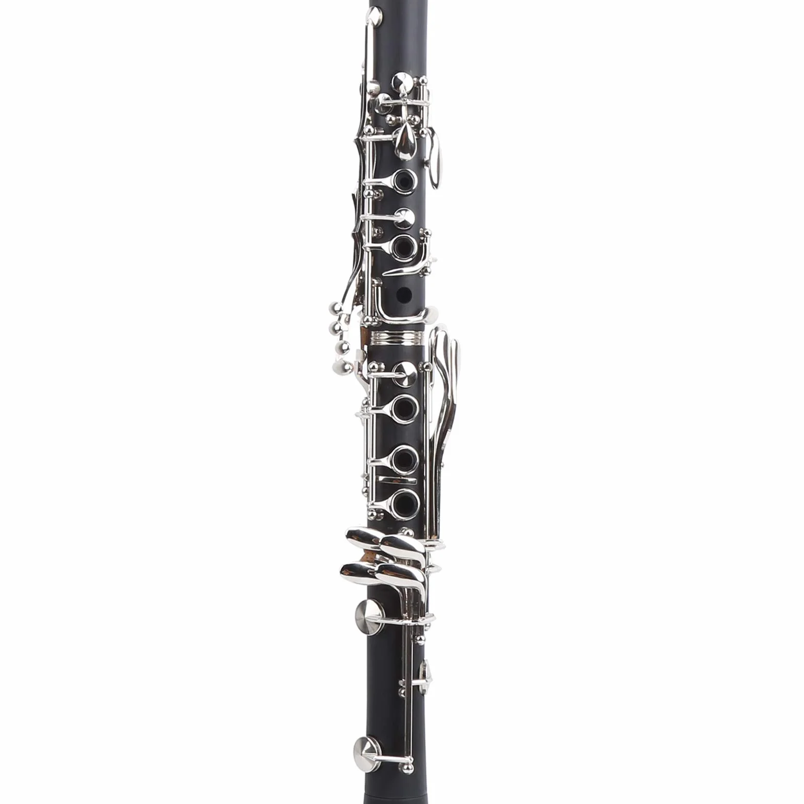 Juego de clarinete, instrumento musical de examen de grado para principiantes de clarinete Bb Key con estuche rígido de 10 cañas y kit de limpieza para clarinete,