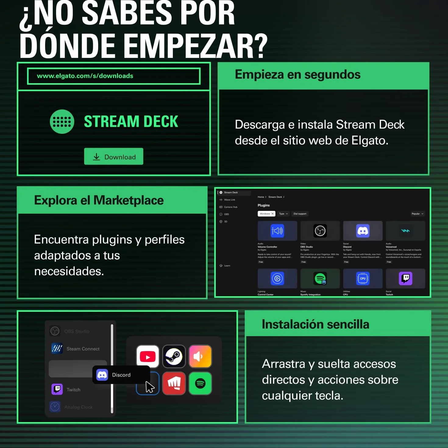 Elgato Stream Deck MK.2 Controlador de estudio 15 teclas macro OBS Twitch YouTube Mac PC