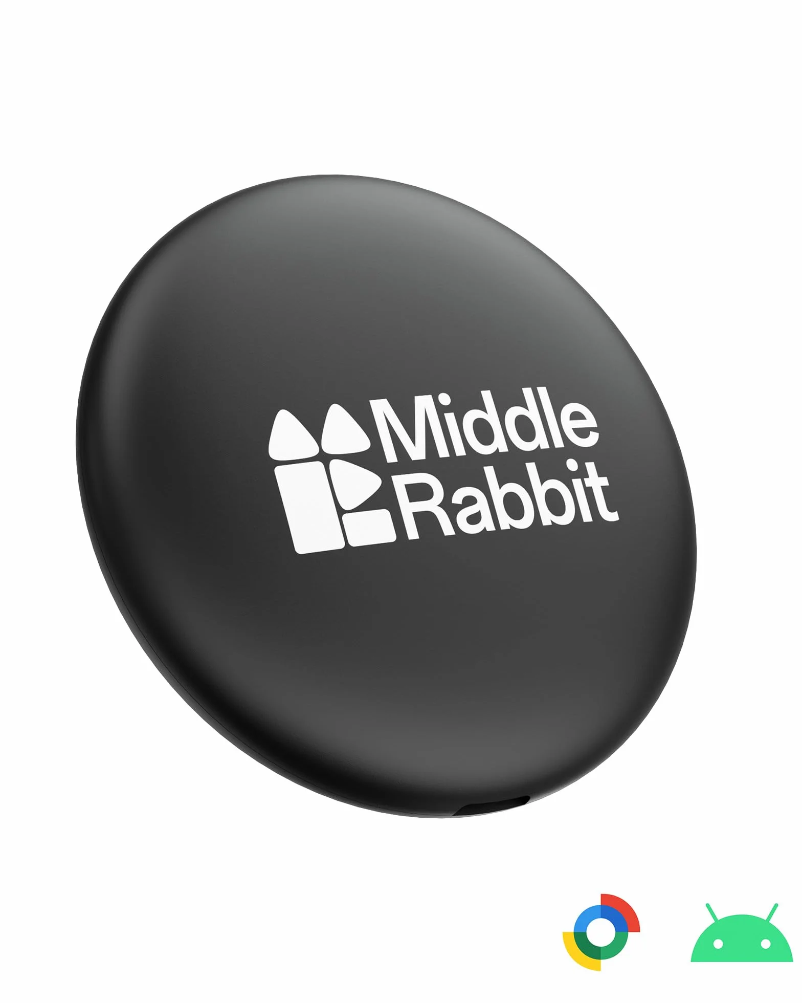 Localizador Perro Android para Collar, Rastreador Bluetooth Compatible con Google Find Hub, GPS para Perros Sin Suscripción, Resistente al Agua IPX6, Middle Rabbit