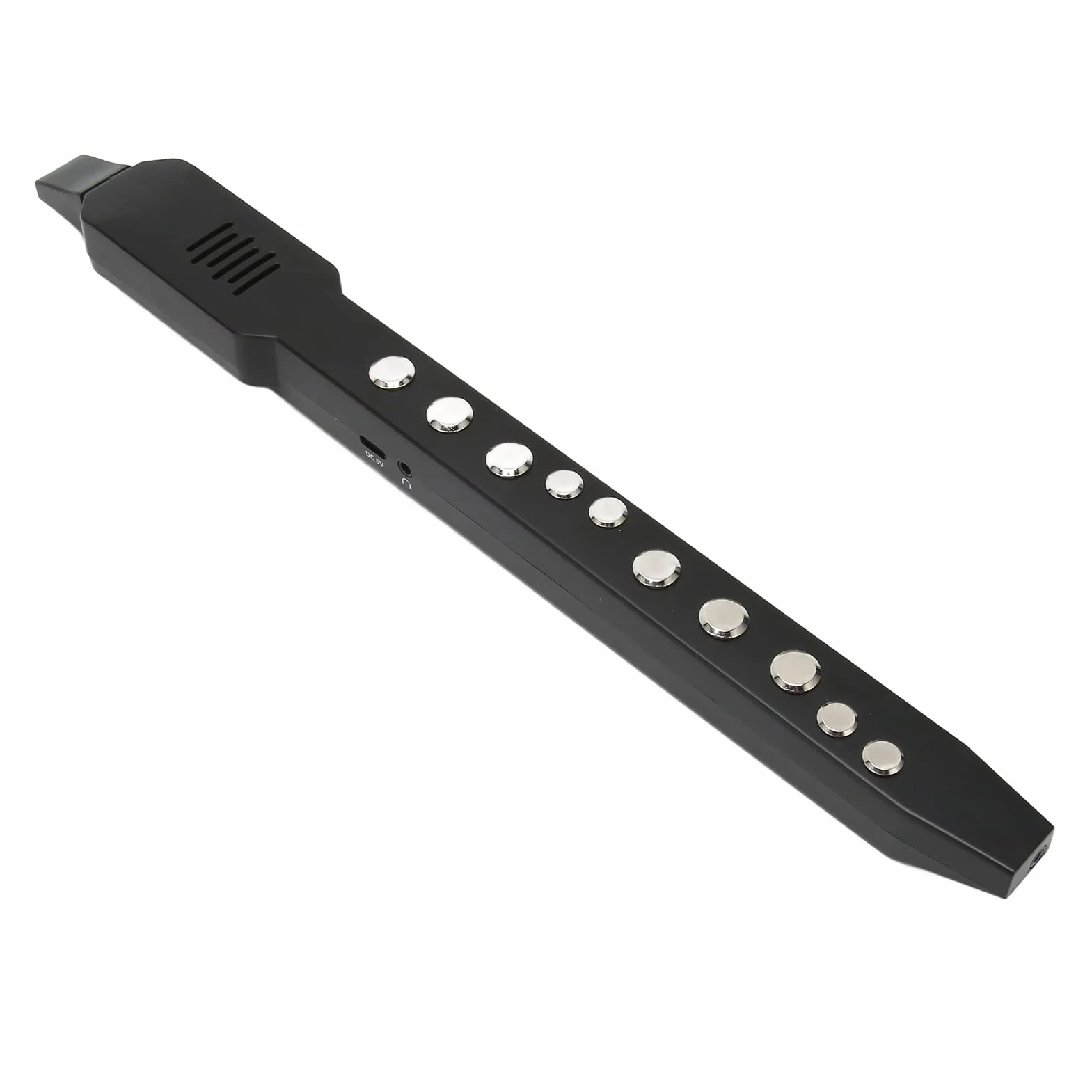 Fockety Instrumento de Viento Digital, Mini Instrumento de Viento Electrónico Profesional Integrado en 10 Tonos de Instrumentos Musicales Instrumento de Saxofón Midi con Batería Recargable