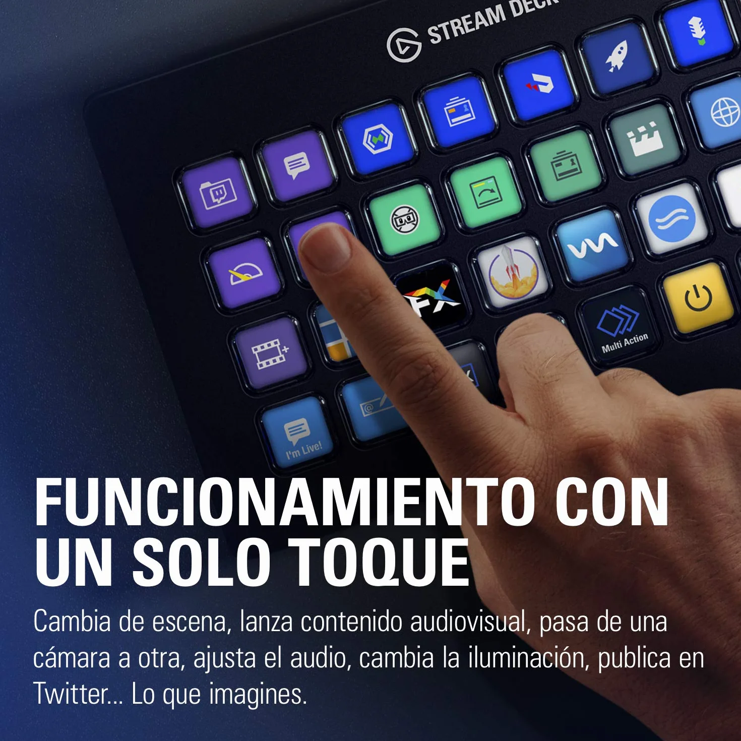 Elgato Stream Deck XL – Controlador avanzado de Estudio, 32 Teclas Macro, Activa acciones en apps y Software como OBS, Twitch, ​Youtube y Otros, Funciona en Mac y PC